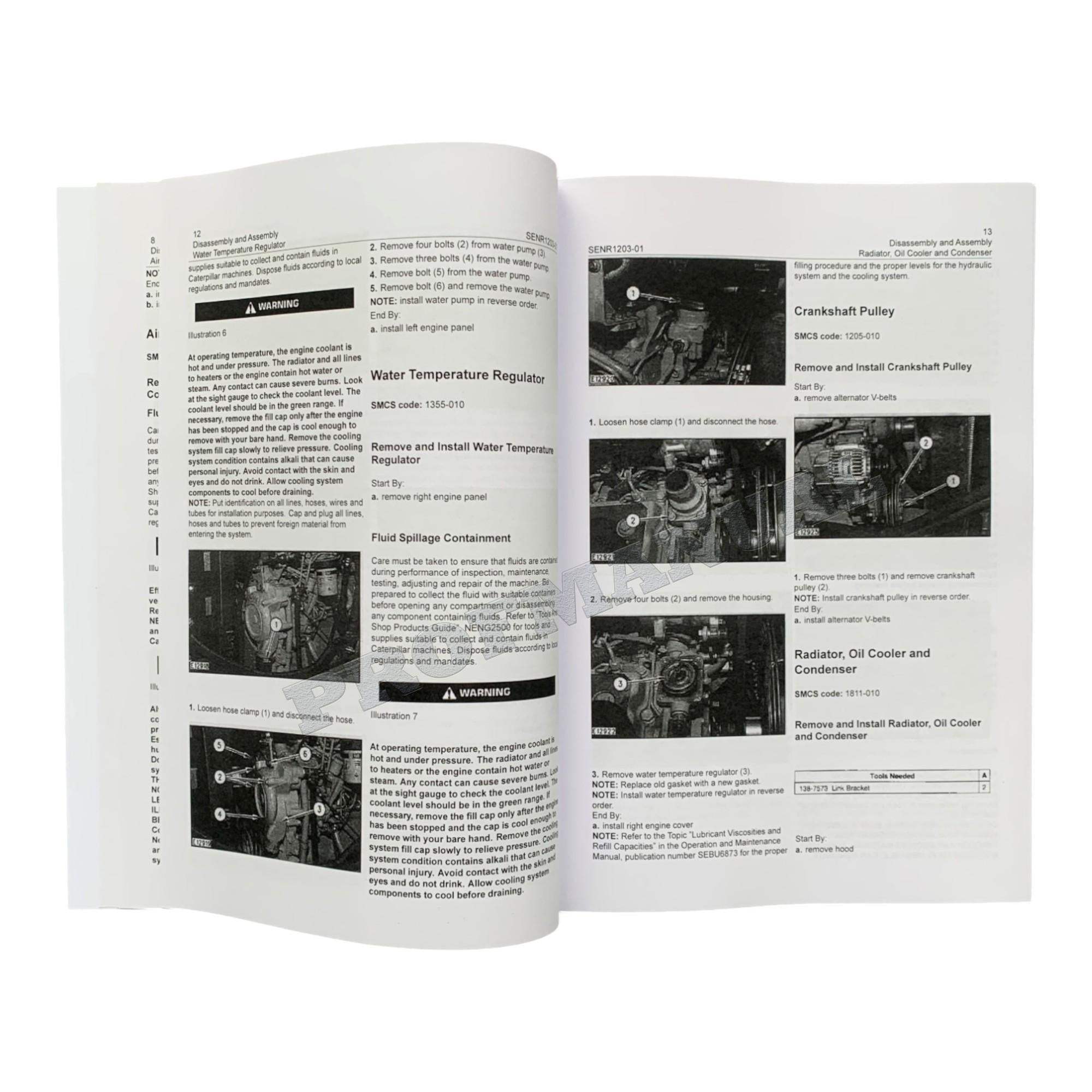 Manual de servicio de retroexcavadoras Caterpillar 3054 (4 libros)