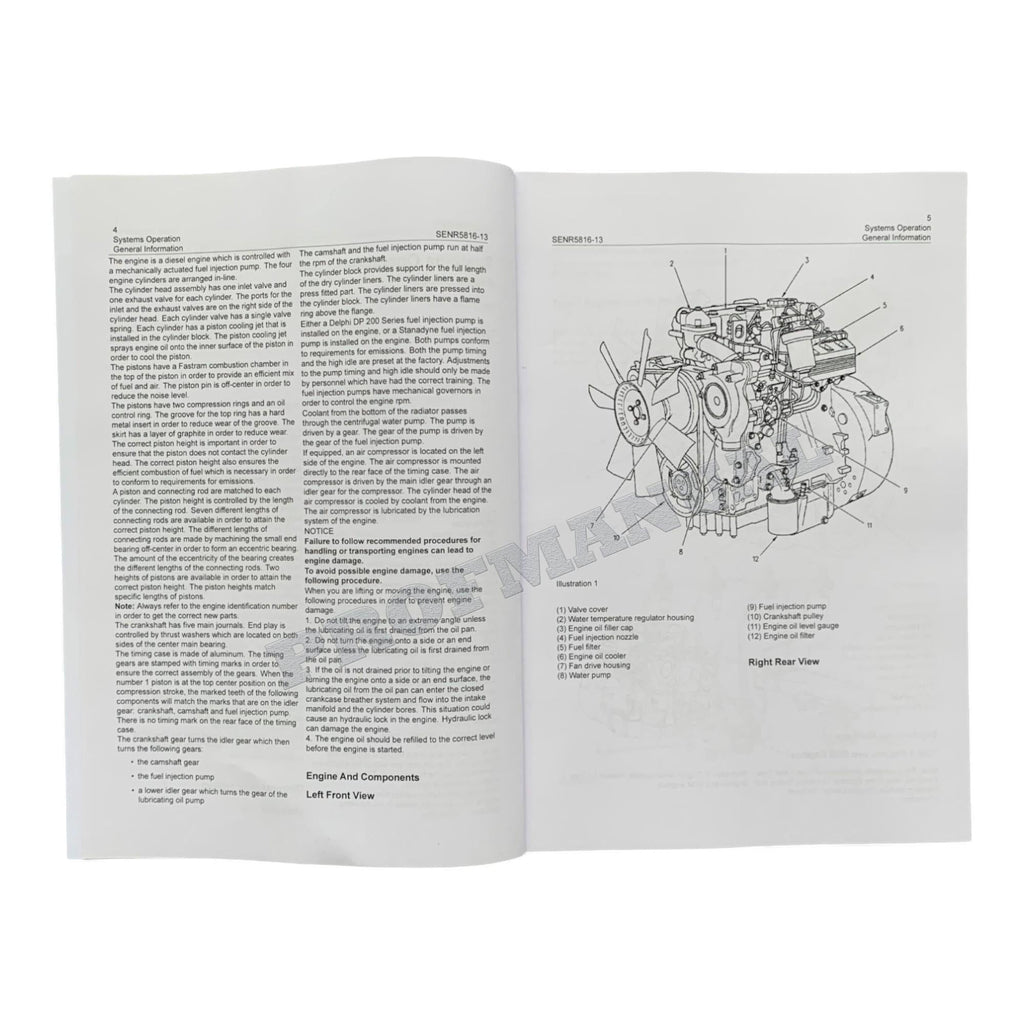 Manual de servicio de retroexcavadoras Caterpillar 3054 (4 libros)
