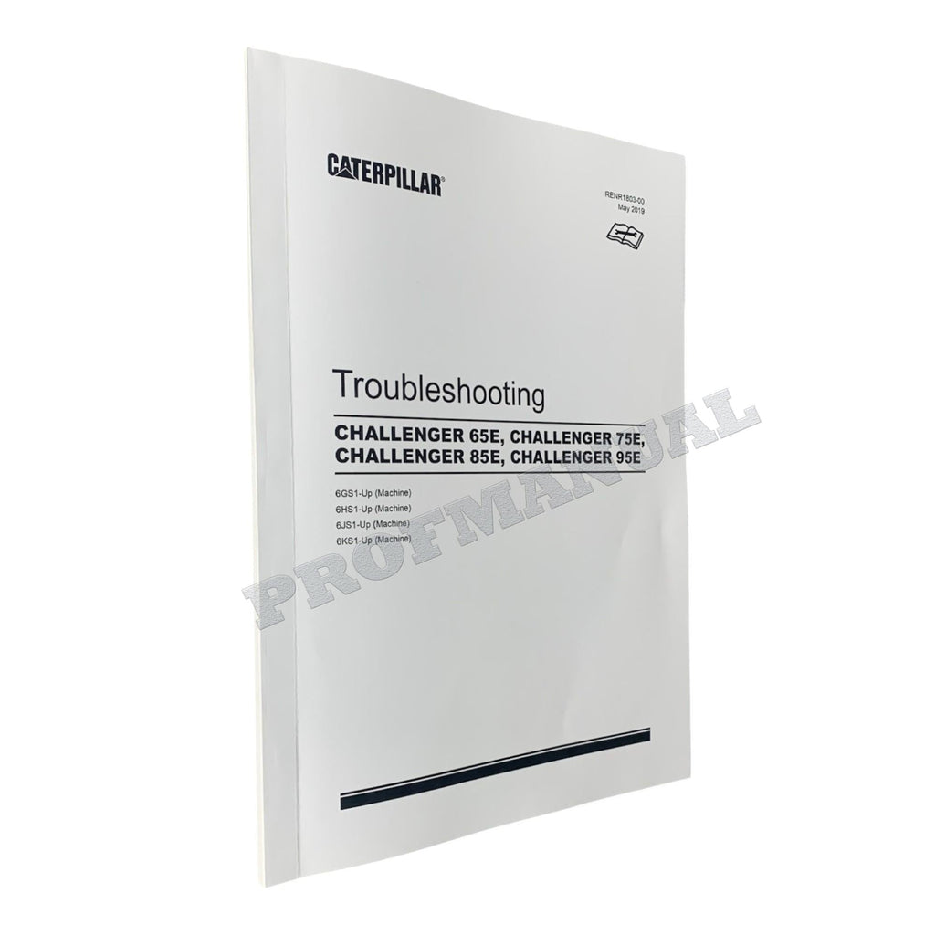 Manual de servicio completo del tractor agrícola Caterpillar Challenger 65E, 75E, 85E y 95E