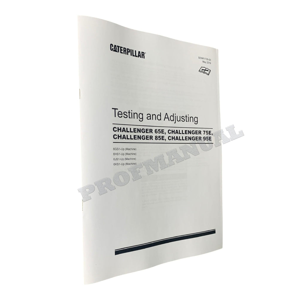 Manual de servicio completo del tractor agrícola Caterpillar Challenger 65E, 75E, 85E y 95E