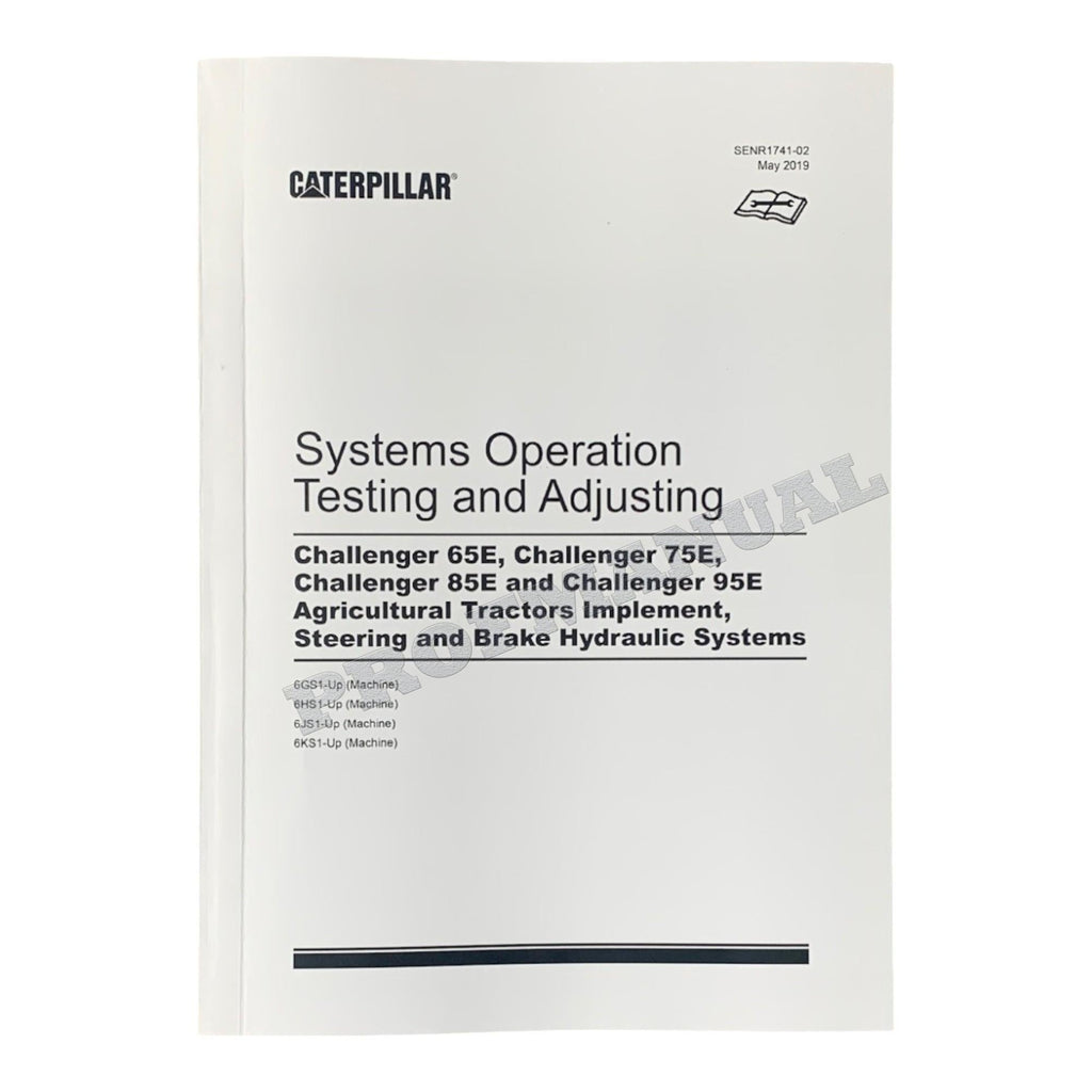 Manual de servicio completo del tractor agrícola Caterpillar Challenger 65E, 75E, 85E y 95E