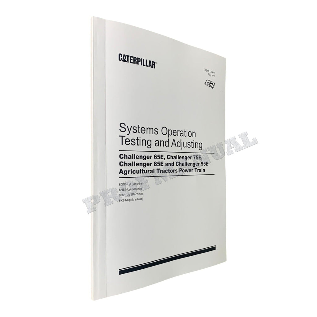 Manual de servicio completo del tractor agrícola Caterpillar Challenger 65E, 75E, 85E y 95E