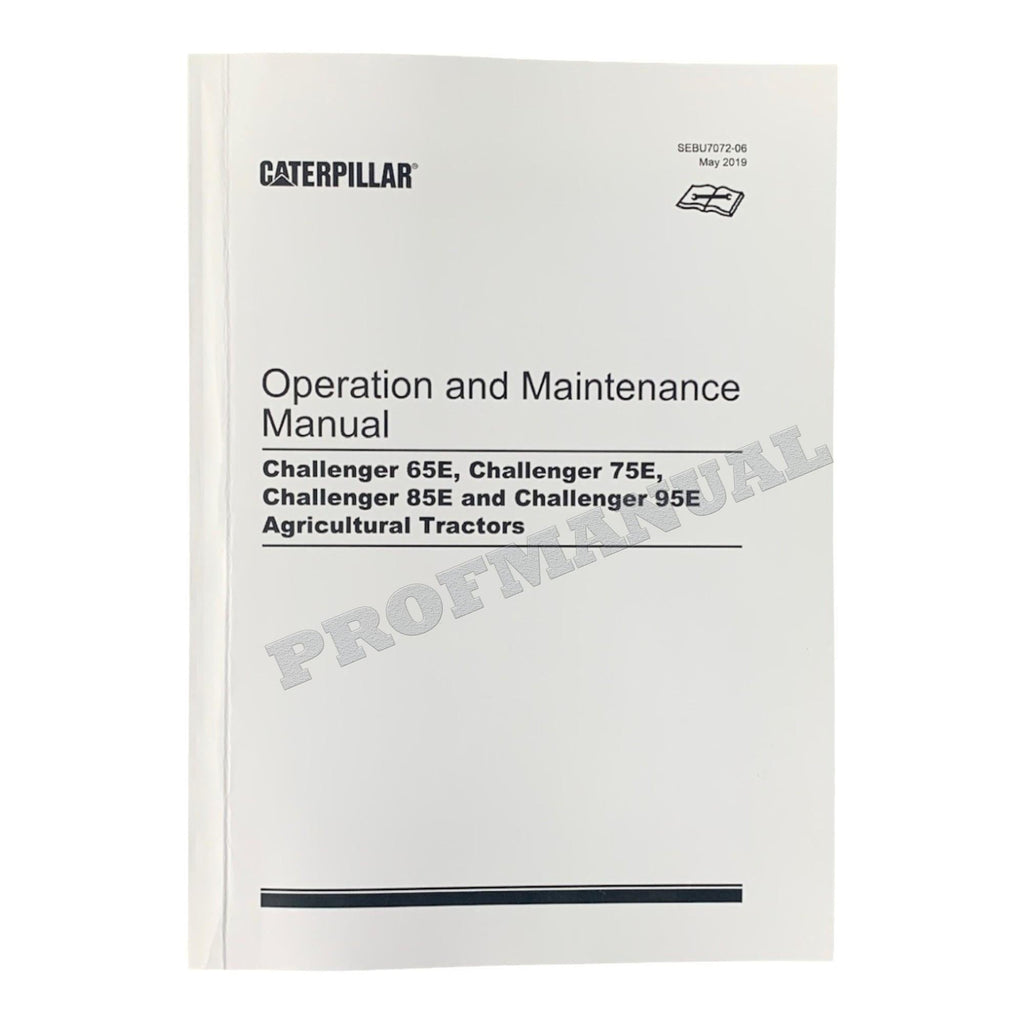 Manual de servicio completo del tractor agrícola Caterpillar Challenger 65E, 75E, 85E y 95E