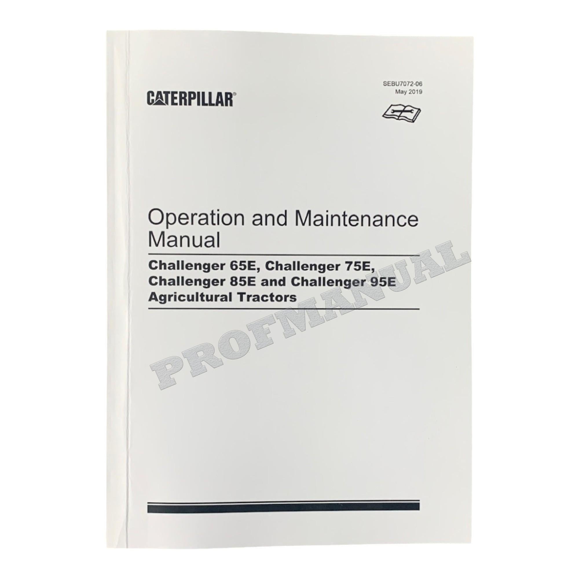 Manual de servicio completo del tractor agrícola Caterpillar Challenger 65E, 75E, 85E y 95E
