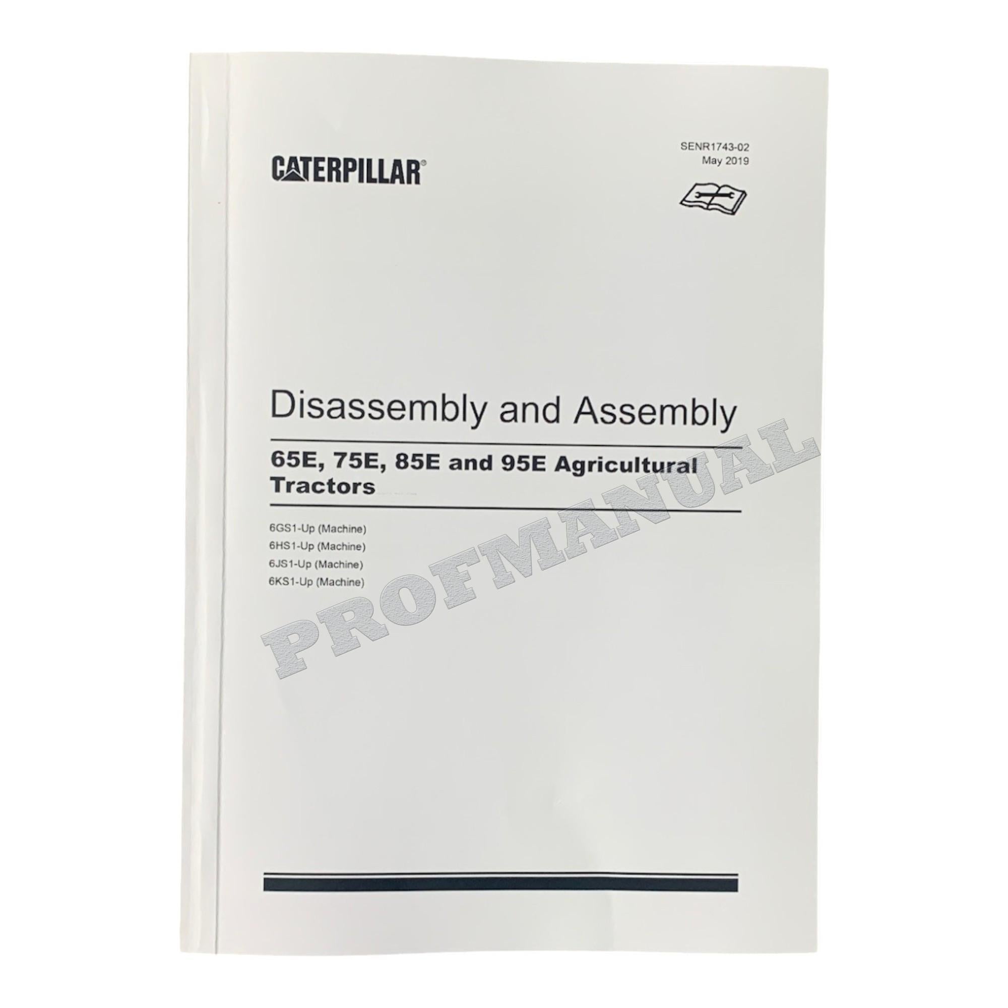 Manual de servicio completo del tractor agrícola Caterpillar Challenger 65E, 75E, 85E y 95E