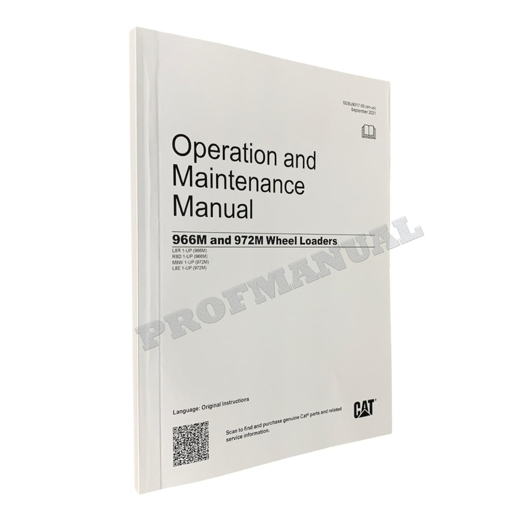 Caterpillar 966M 972M Wheel loader Operators Maintenance Manual SEBU9317