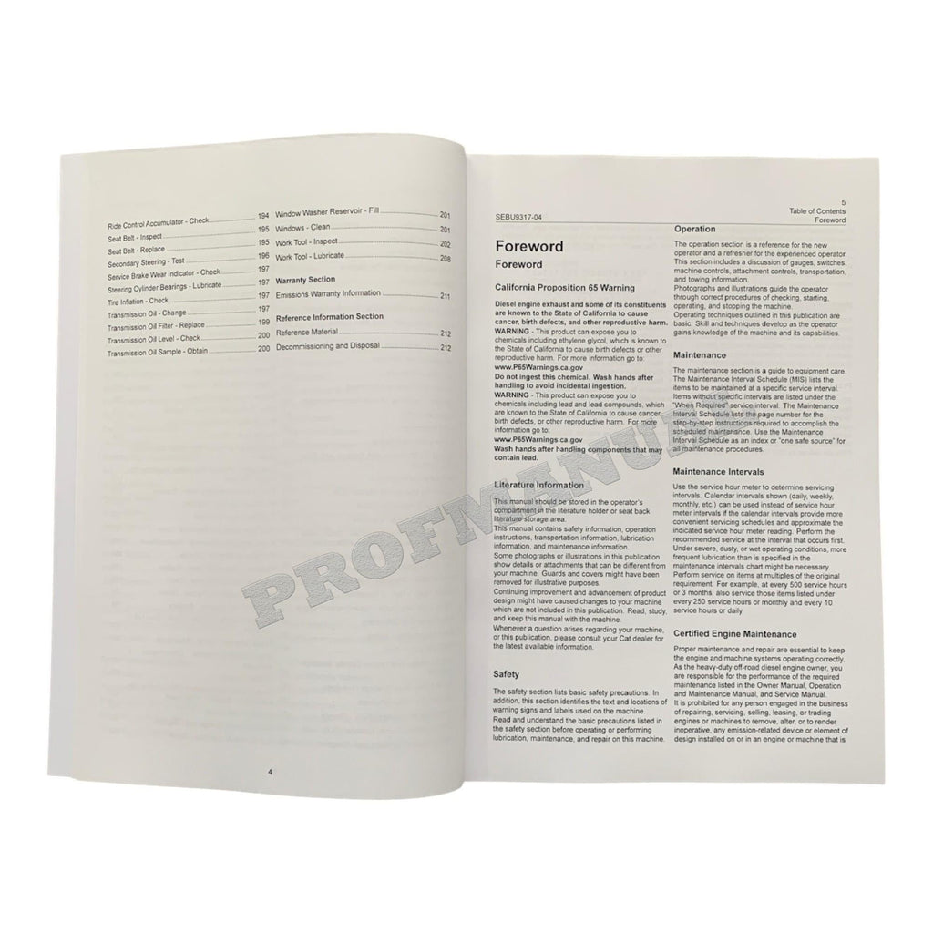 Caterpillar 966M 972M Wheel loader Operators Maintenance Manual SEBU9317