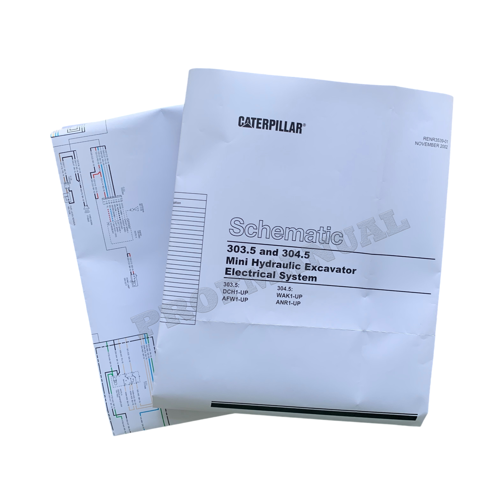 Manual de servicio del esquema eléctrico de la miniexcavadora Caterpillar 303.5 y 304.5