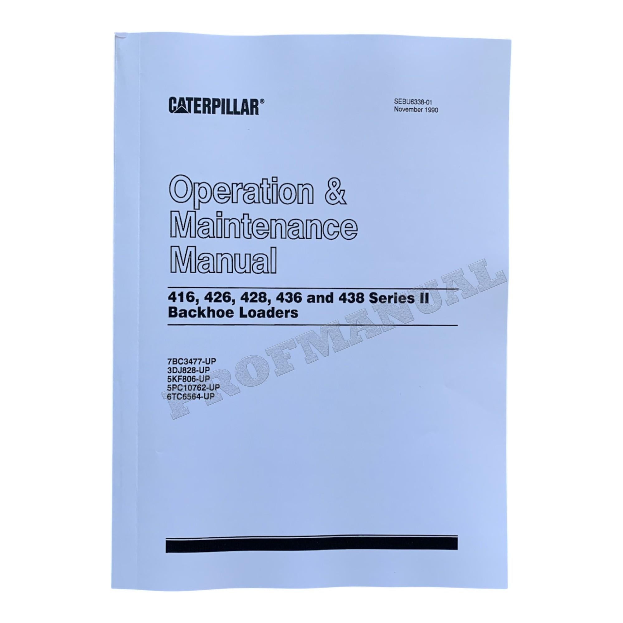 Manual de servicio completo de la retroexcavadora cargadora Caterpillar 416, 426 y 436 Serie II