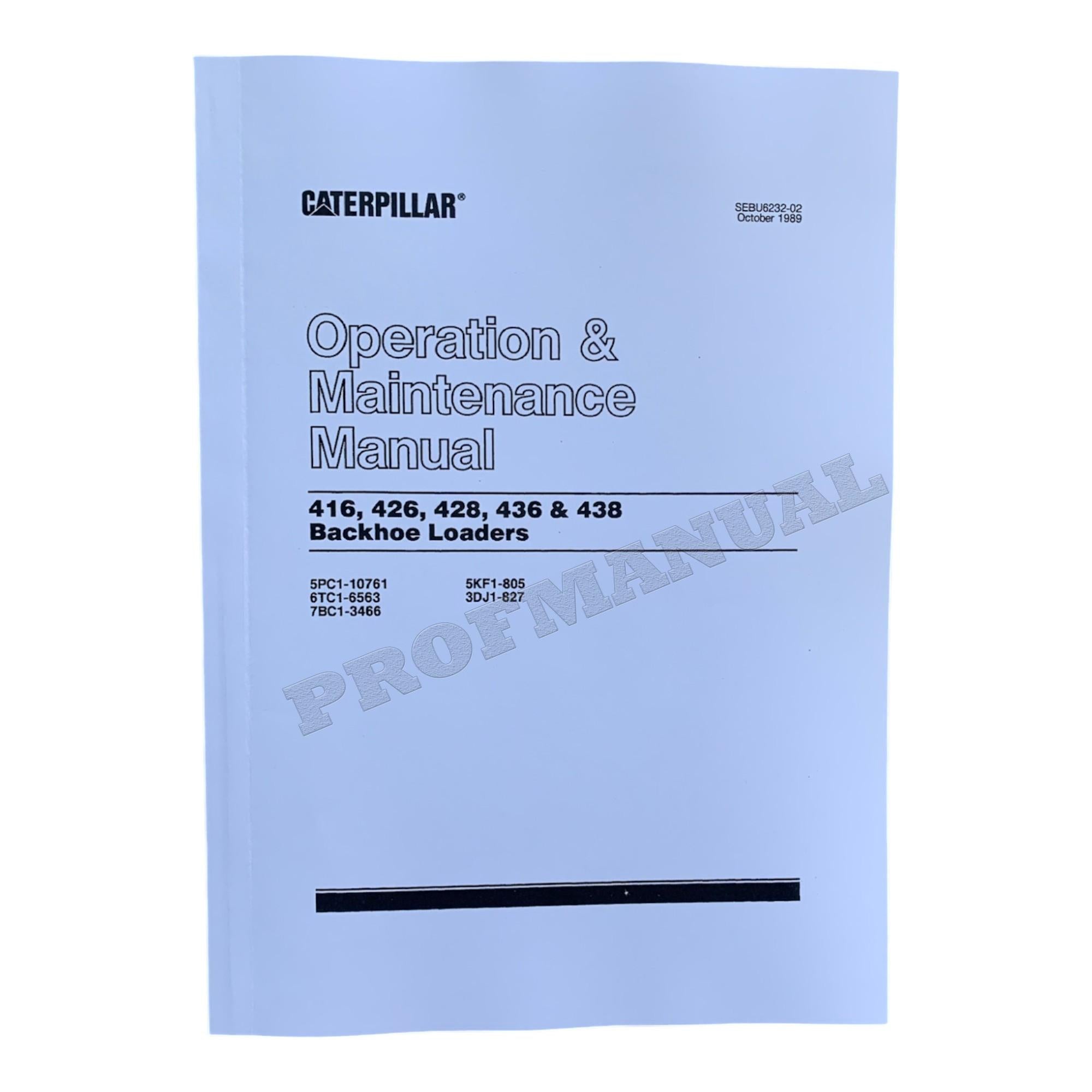 Manual de servicio completo de la retroexcavadora cargadora Caterpillar 416, 426 y 436 Serie II