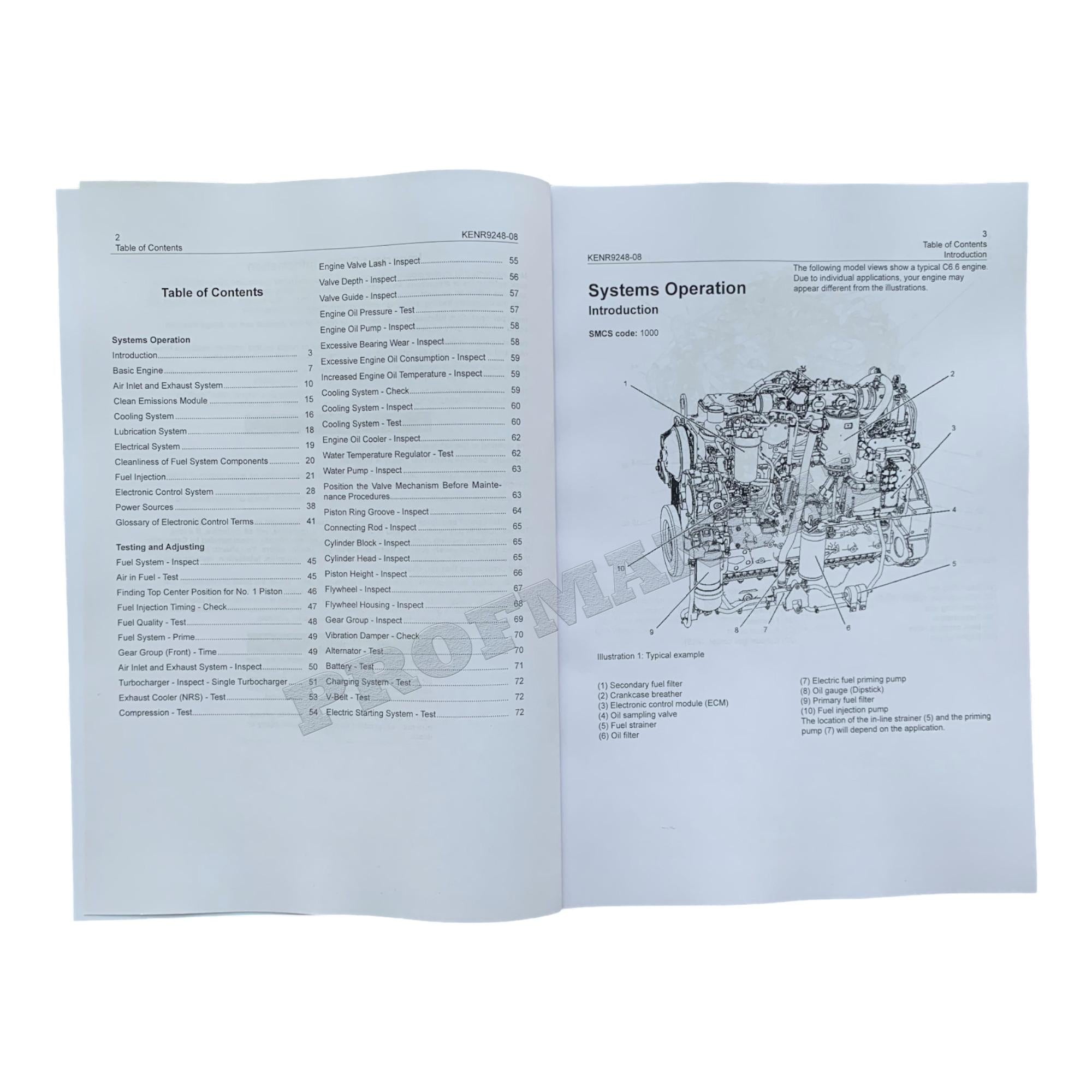 Caterpillar C6.6 C4.4 Engine Operation Testing Adjusting FULL Service Manual *Send Serial#