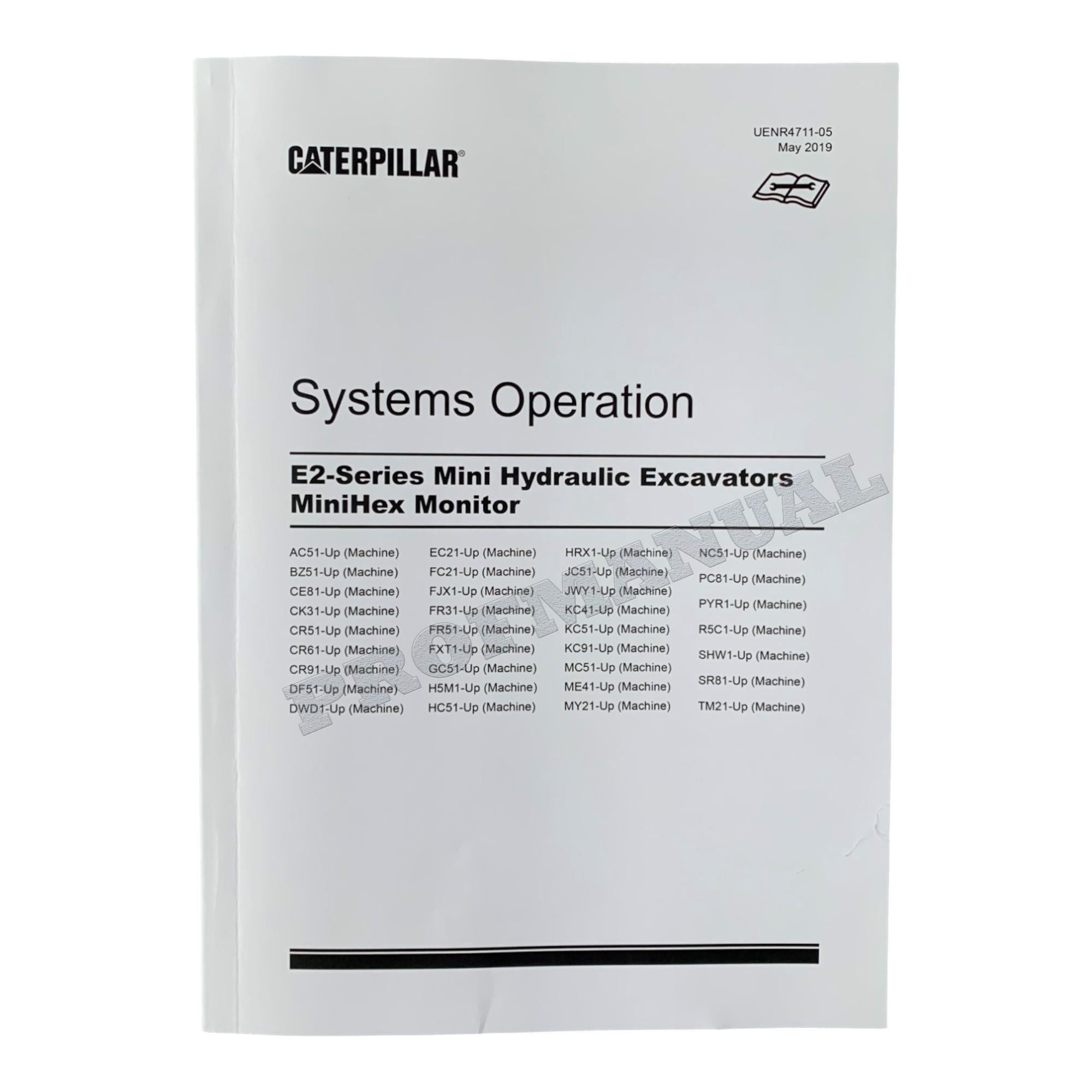 Caterpillar 303.5E2 Excavator Operation Testing Adjusting Service Manual +Parts Catalog 7books