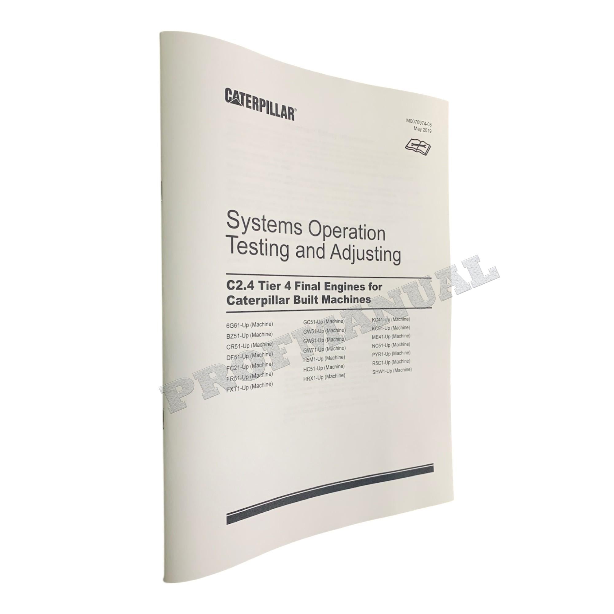 Caterpillar C2.4 Tier 4 Final C1.7 C1.8 Engine Service Manual 7 books *Send SN
