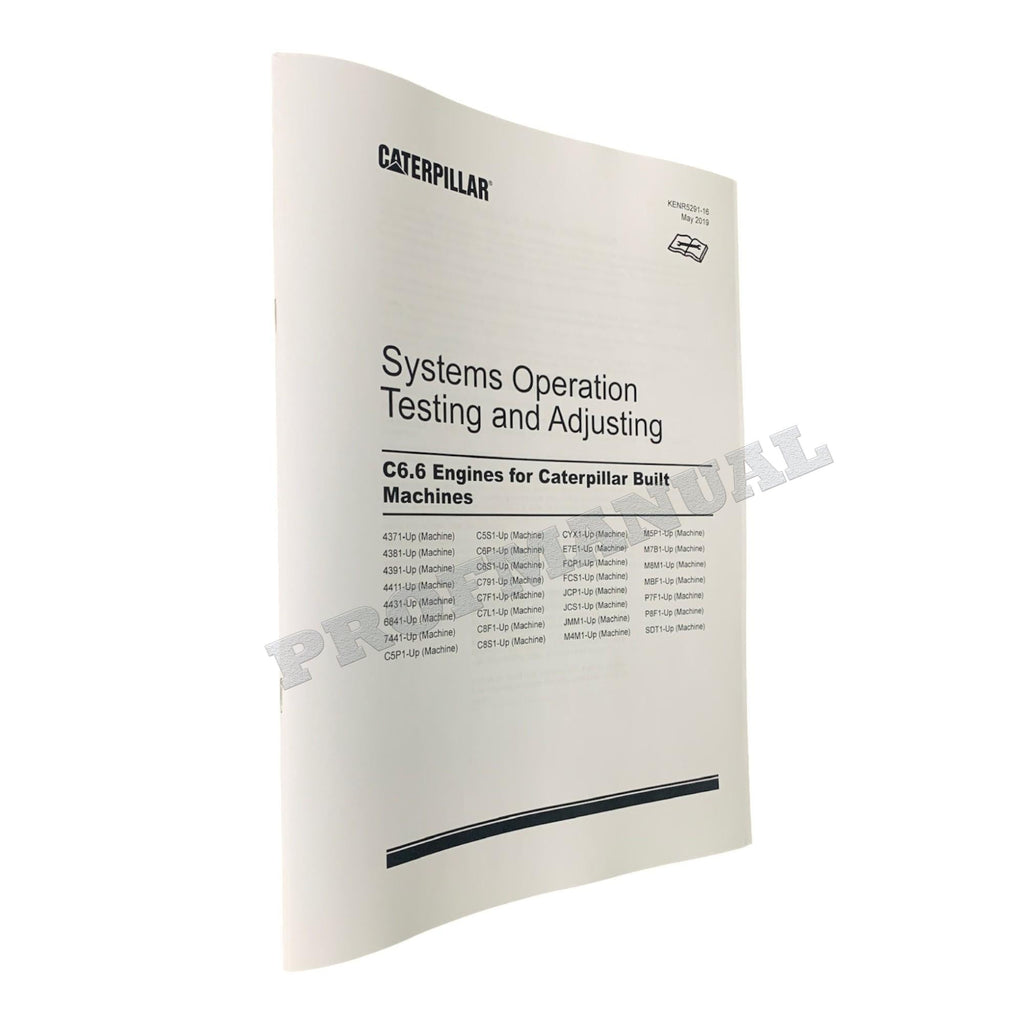 Caterpillar C6.6 Engine Disassem Assem Specif Troubleshooting Service Manual *Send SN