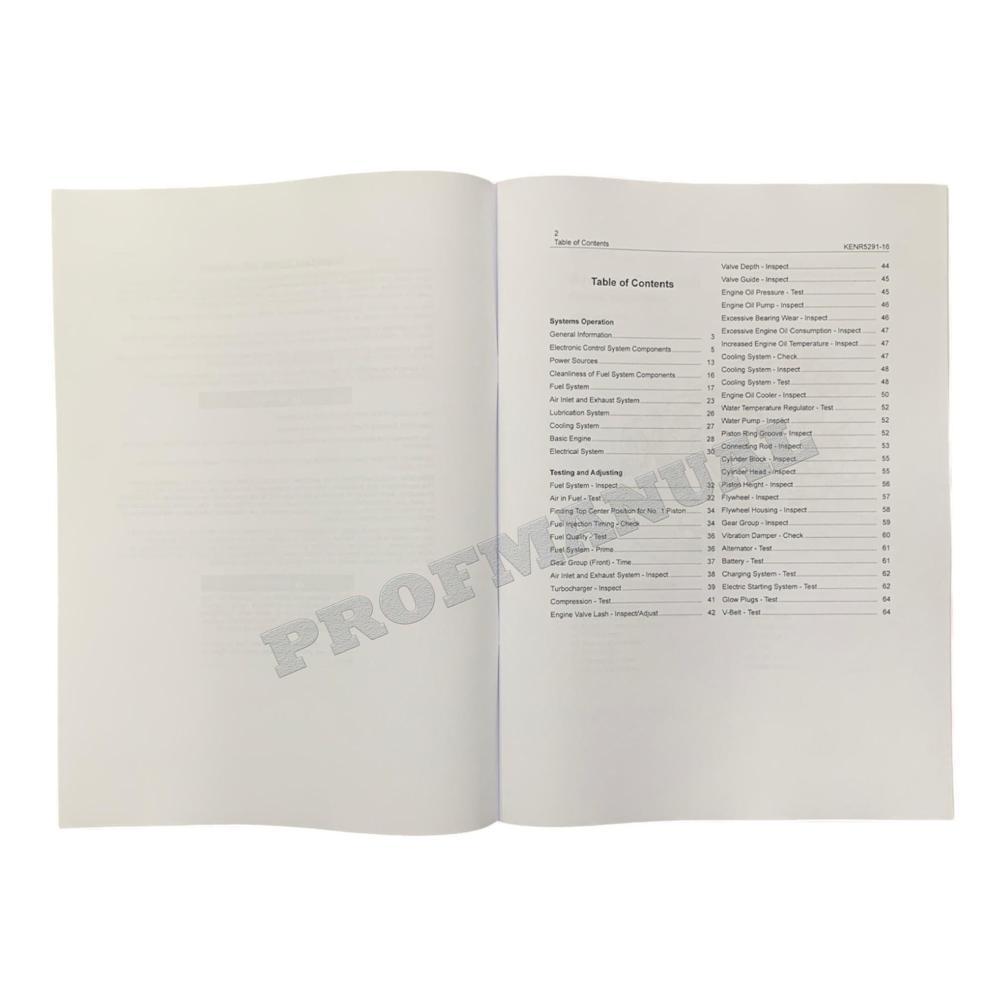 Caterpillar C6.6 Engine Disassem Assem Specif Troubleshooting Service Manual *Send SN