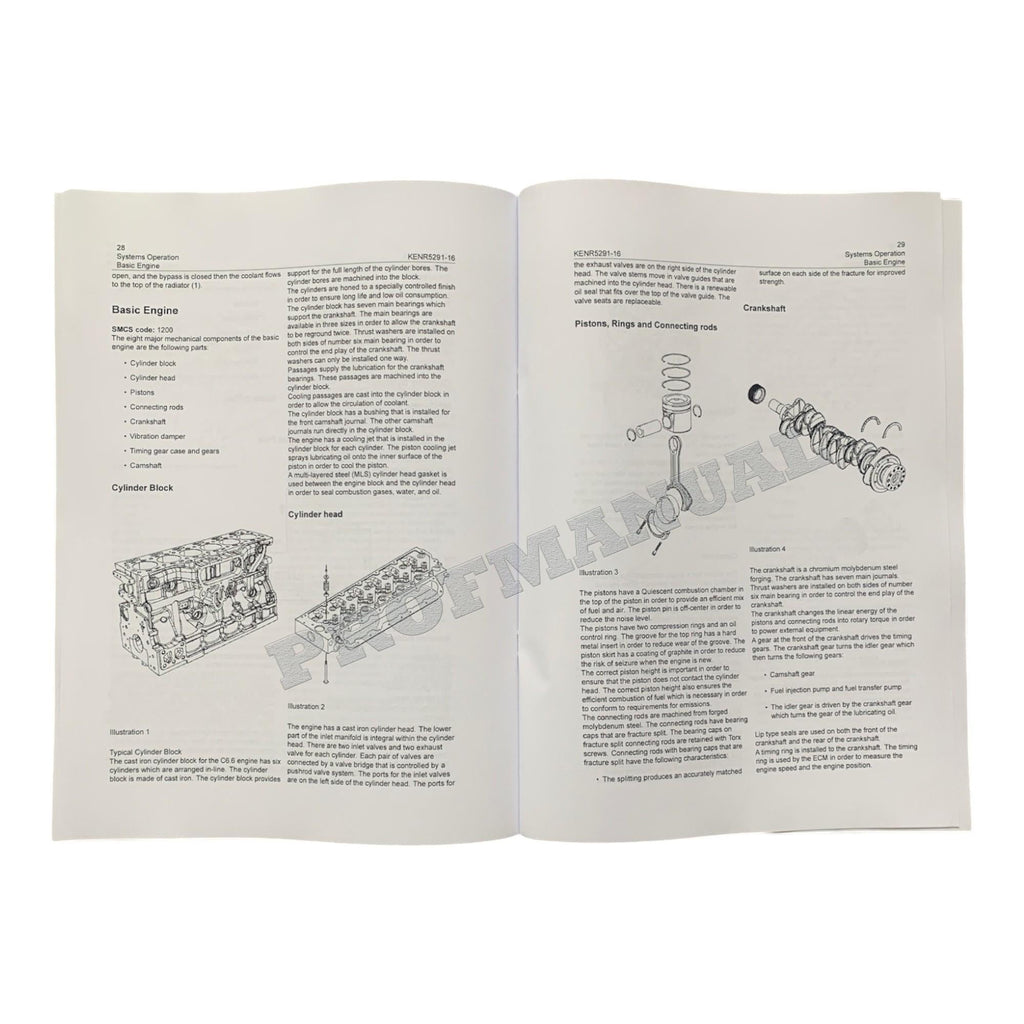 Caterpillar C6.6 Engine Disassem Assem Specif Troubleshooting Service Manual *Send SN