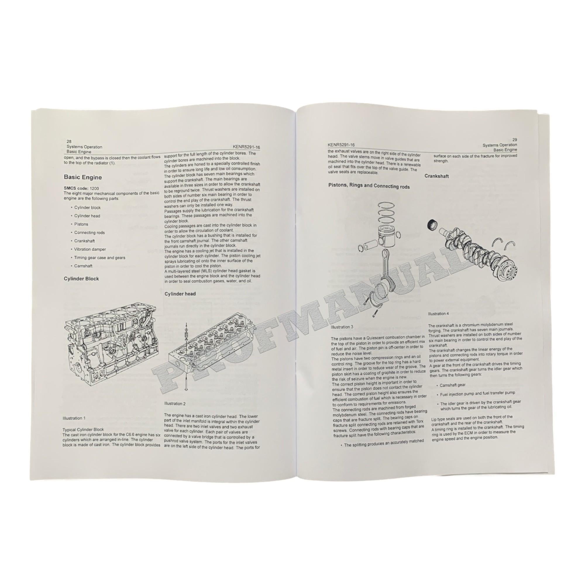 Caterpillar C6.6 Engine Disassem Assem Specif Troubleshooting Service Manual *Send SN