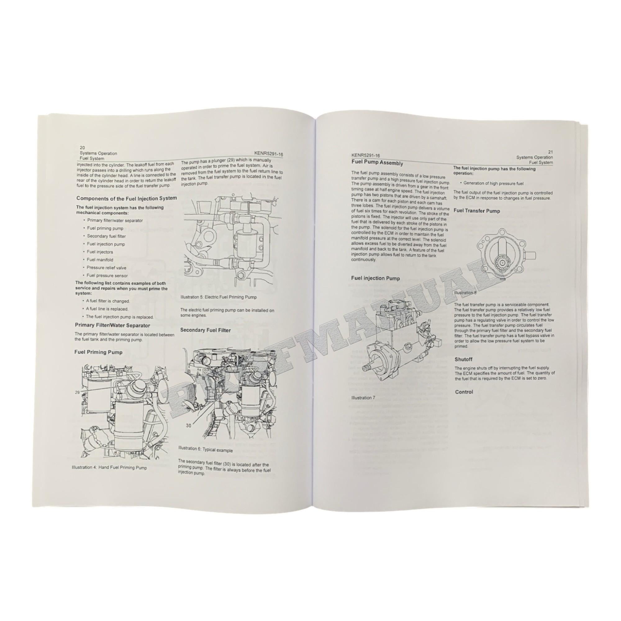 Caterpillar C6.6 Engine Disassem Assem Specif Troubleshooting Service Manual *Send SN