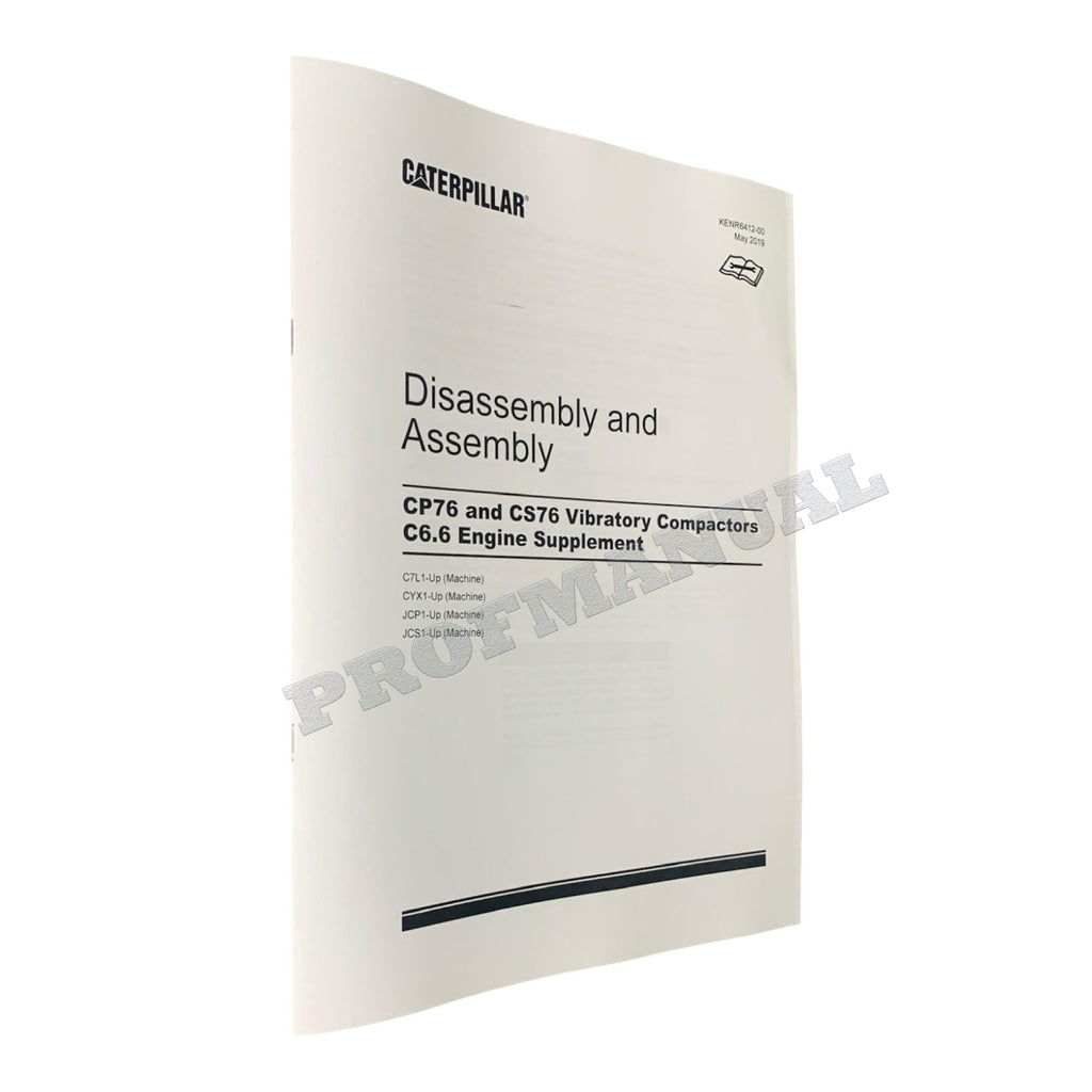 Caterpillar C6.6 Engine Disassem Assem Specif Troubleshooting Service Manual *Send SN
