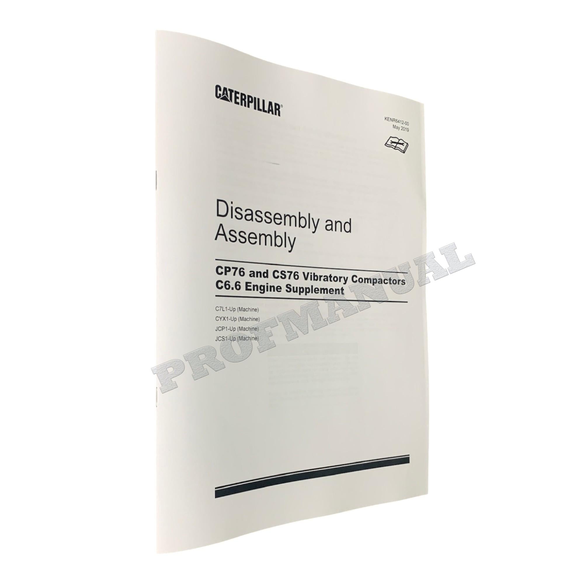 Caterpillar C6.6 Engine Disassem Assem Specif Troubleshooting Service Manual *Send SN