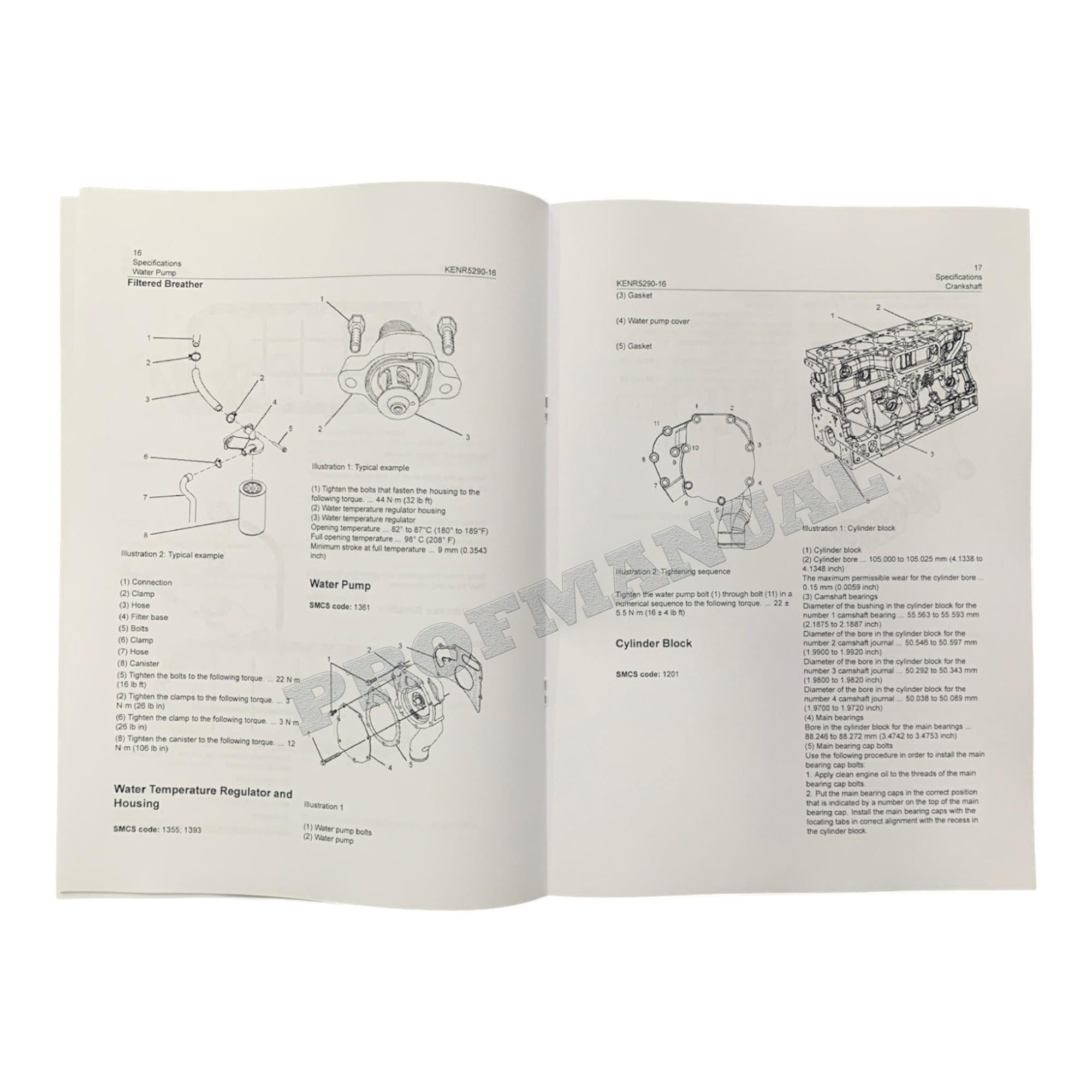 Caterpillar C6.6 Engine Disassem Assem Specif Troubleshooting Service Manual *Send SN