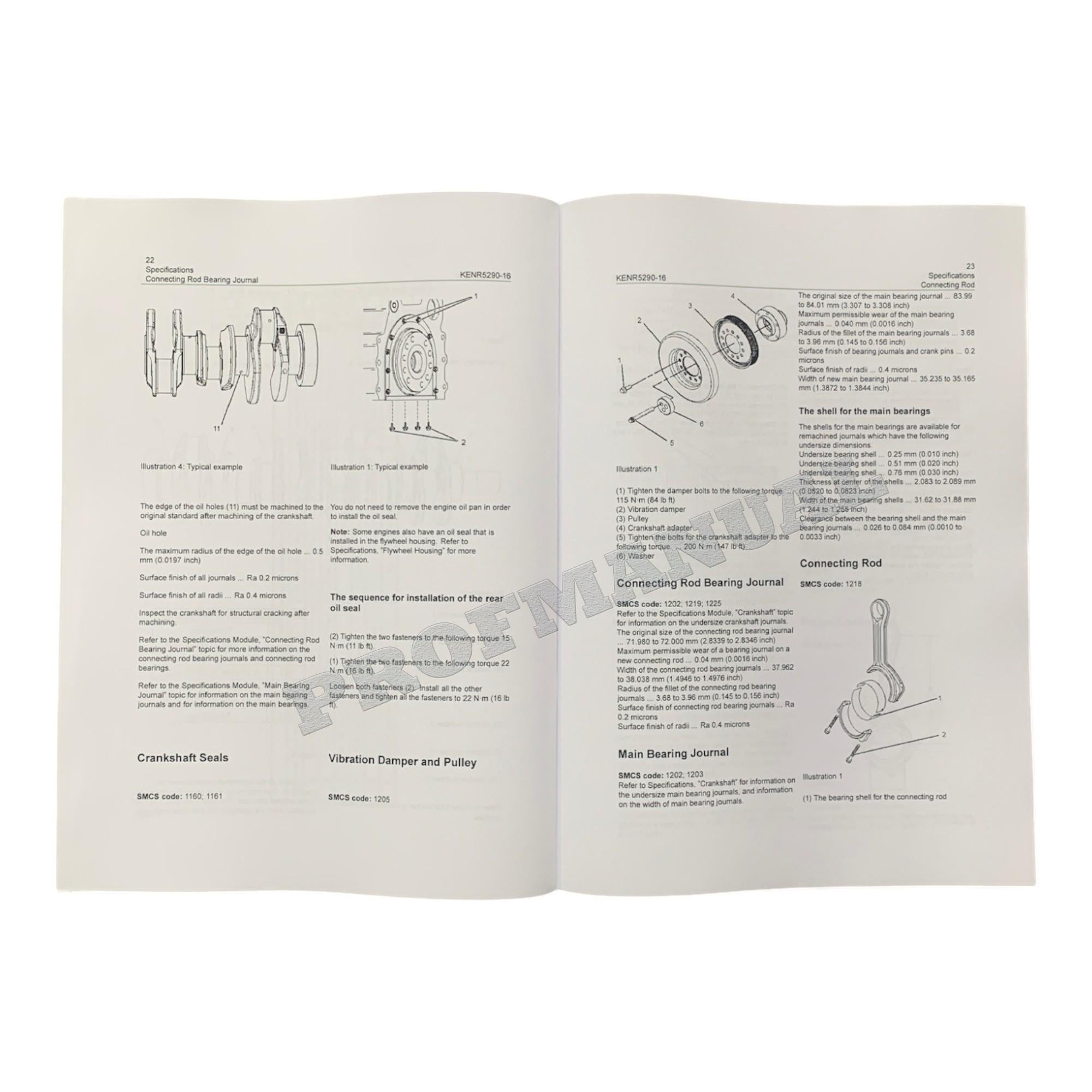 Caterpillar C6.6 Engine Disassem Assem Specif Troubleshooting Service Manual *Send SN