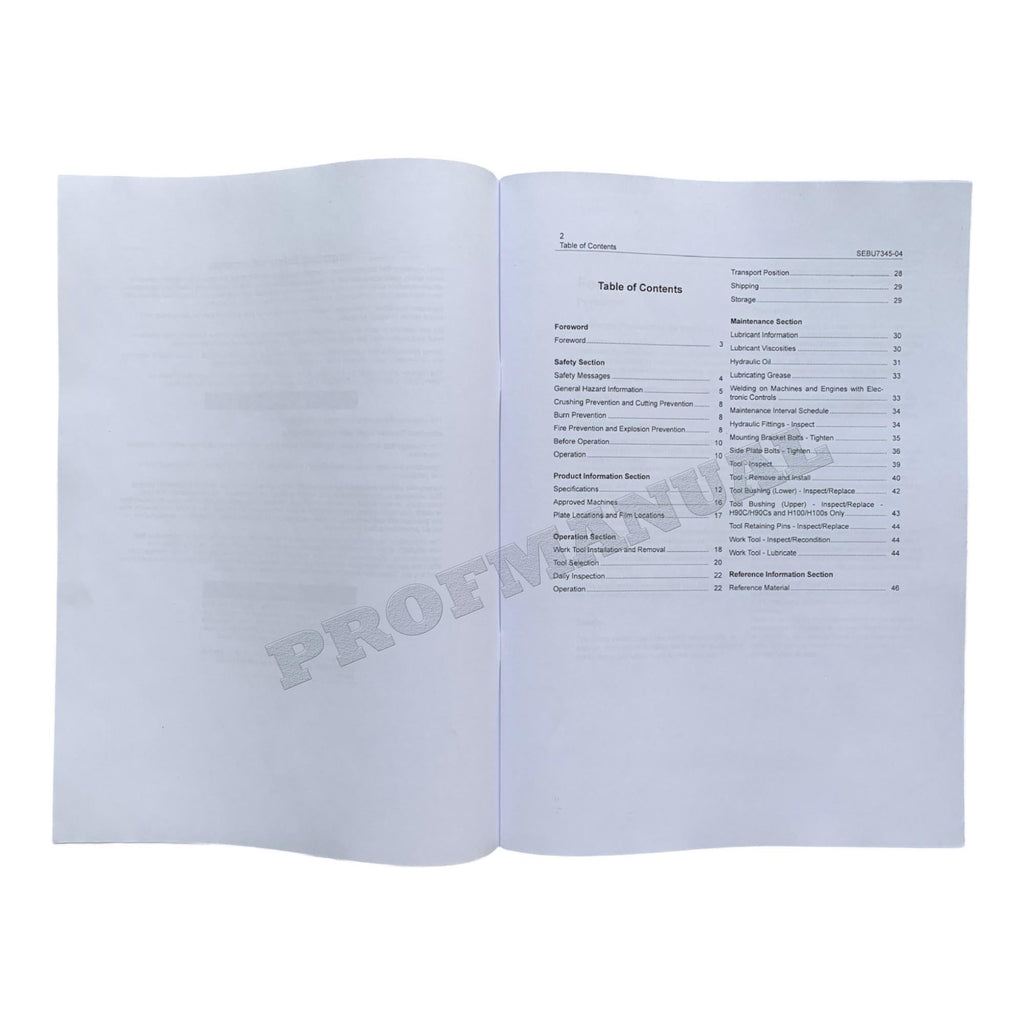 Caterpillar 70-70s-H70-H70s H90C-H90Cs 100-H100-H100s Hyd Hammer Service Manual