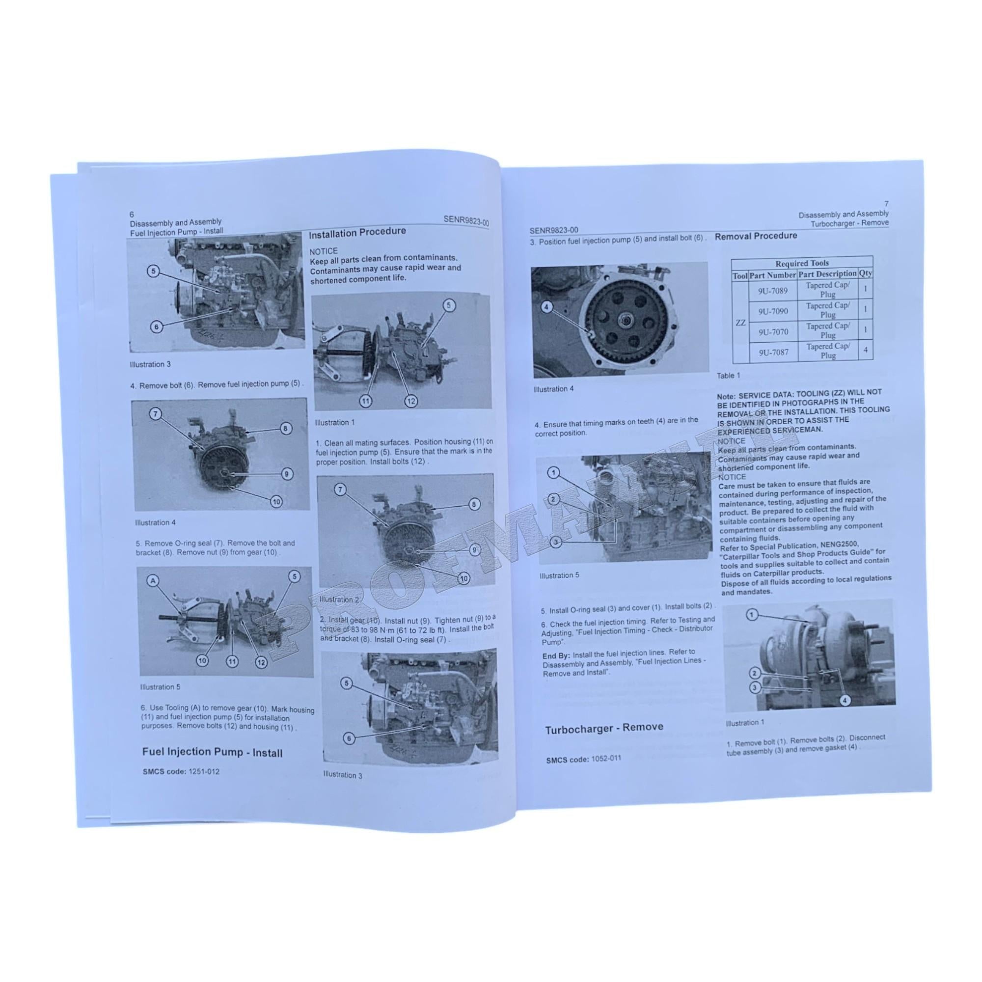 Caterpillar 267B 277B 287B Loader 3044C Engine Test Adjust Assembly 4 books *Send Ser Numb