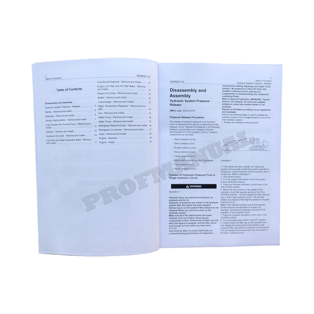 Manual de servicio de la excavadora Caterpillar 305C CONJUNTO COMPLETO N.º DE SERIE HWJ y SUPERIORES