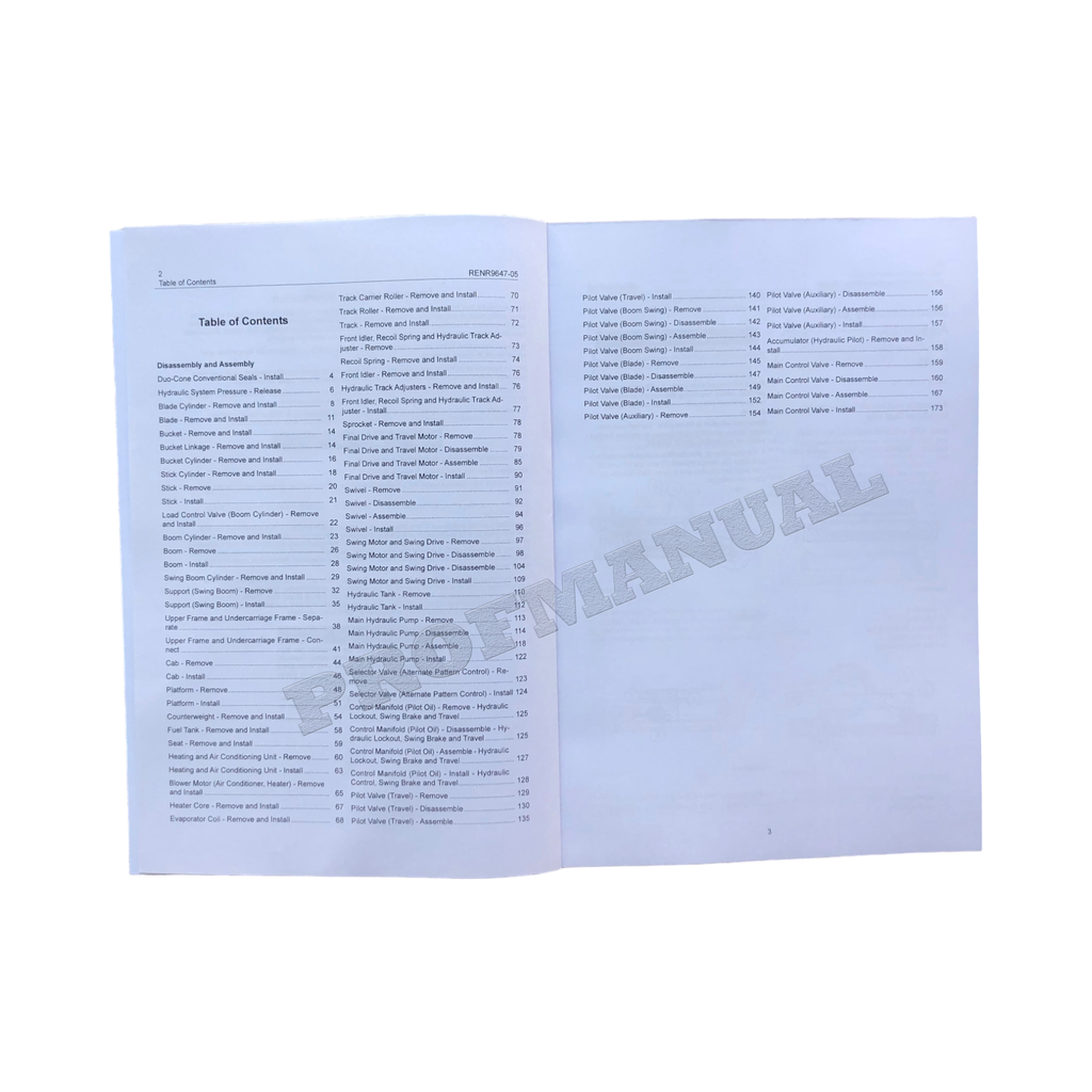 Manual de servicio de la excavadora Caterpillar 305C CONJUNTO COMPLETO N.º DE SERIE HWJ y SUPERIORES