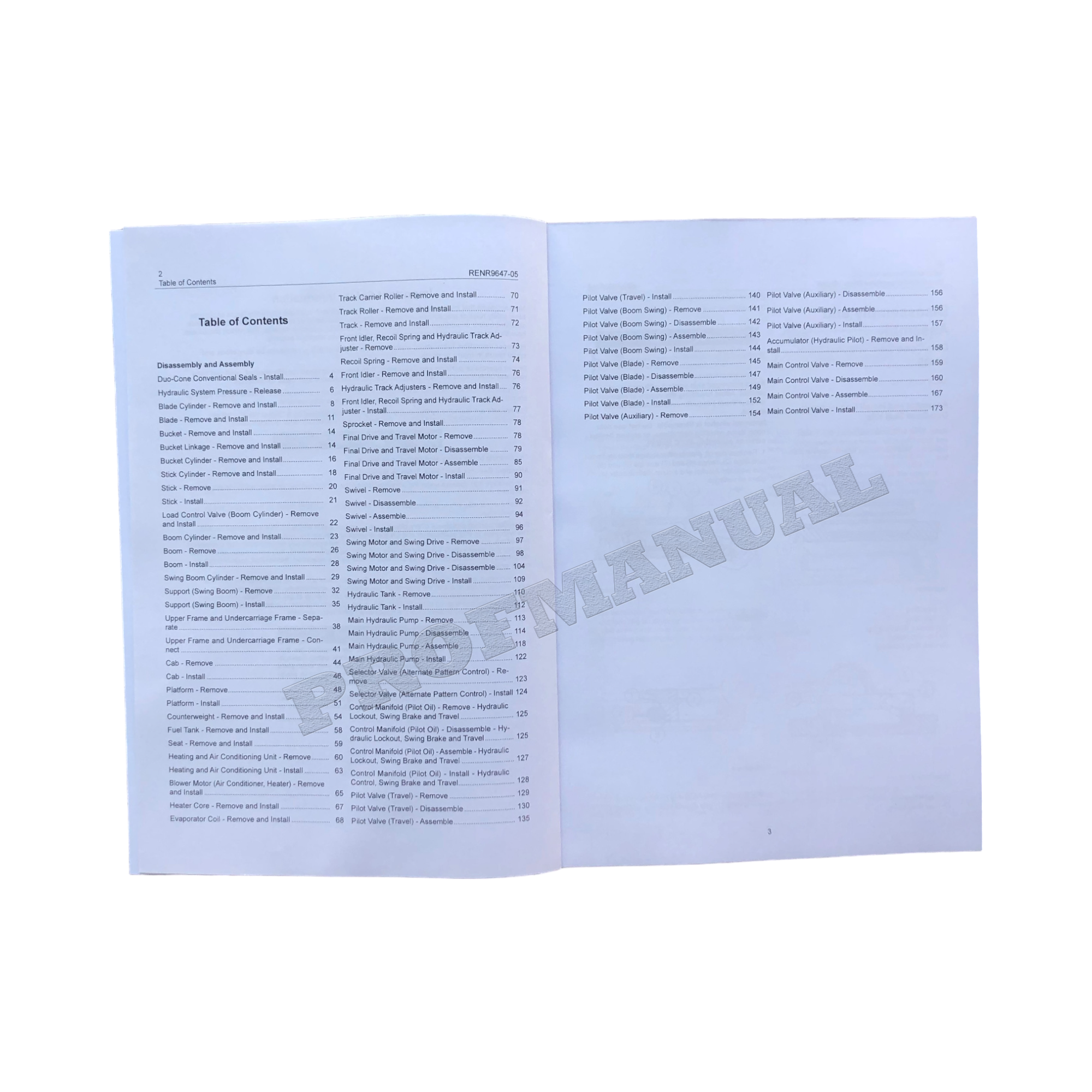 Manual de servicio de la excavadora Caterpillar 305C CONJUNTO COMPLETO N.º DE SERIE HWJ y SUPERIORES