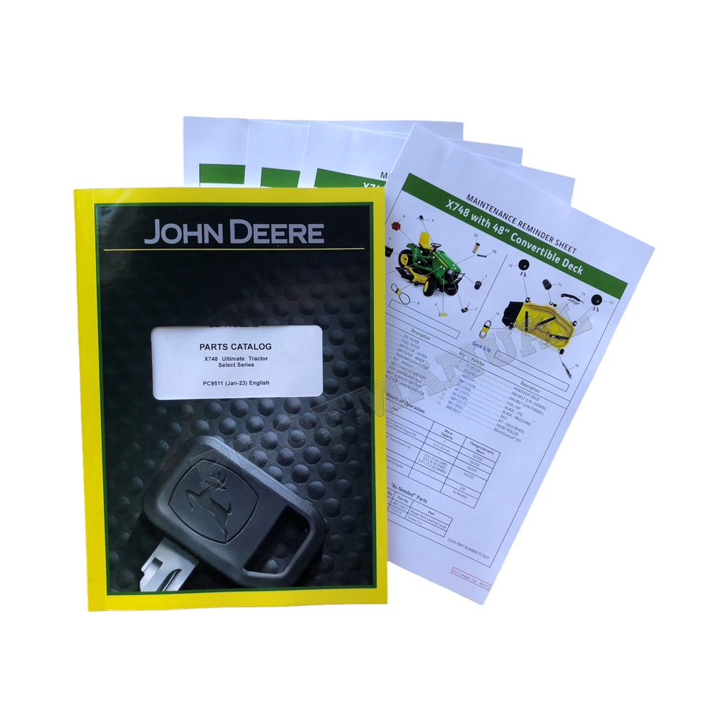 CATÁLOGO DE PIEZAS DEL TRACTOR JOHN DEERE X748 MANUAL + ¡BONIFICACIÓN! 