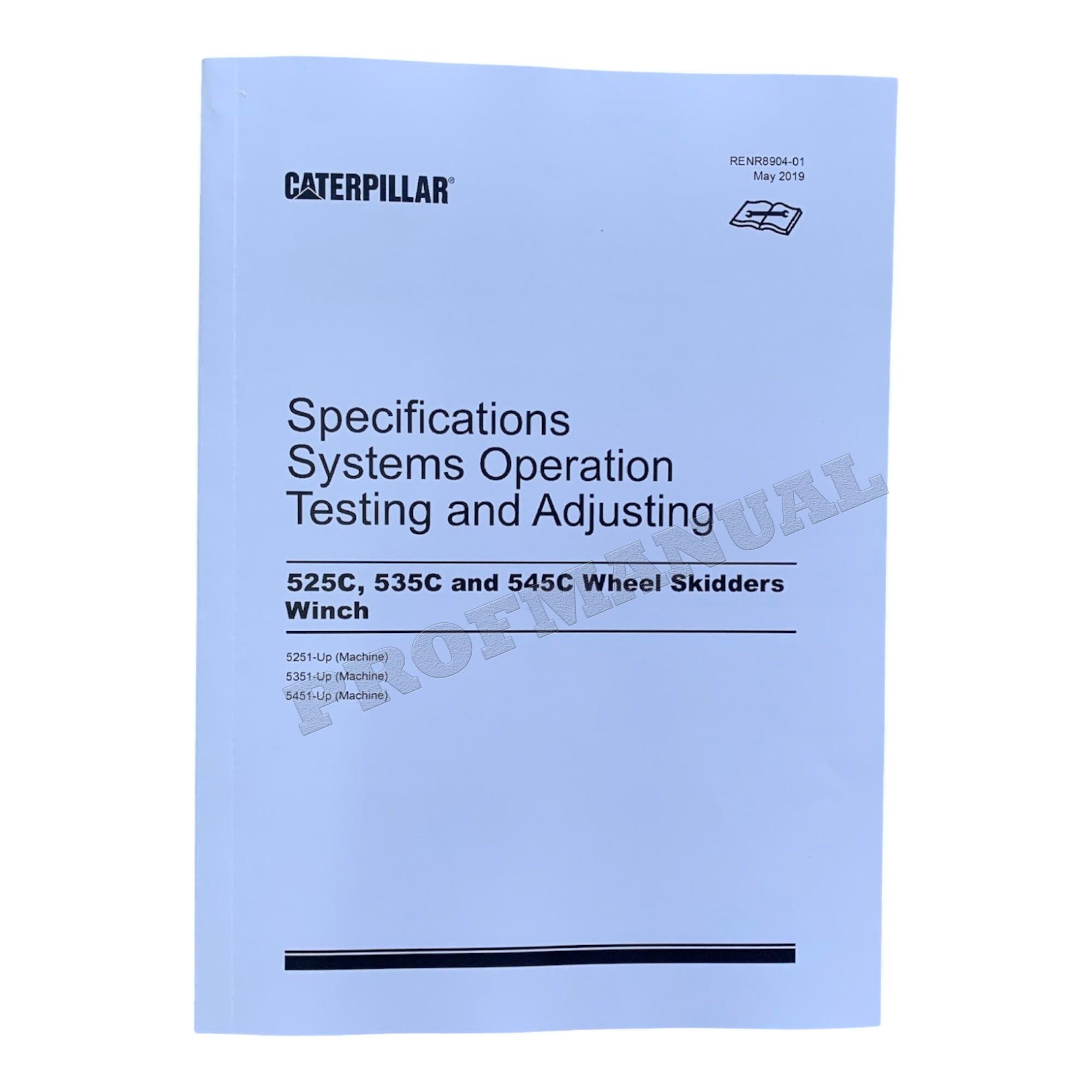 Caterpillar 525C 535C 545C WHEEL Skidder Full Service Manual *Send serial number