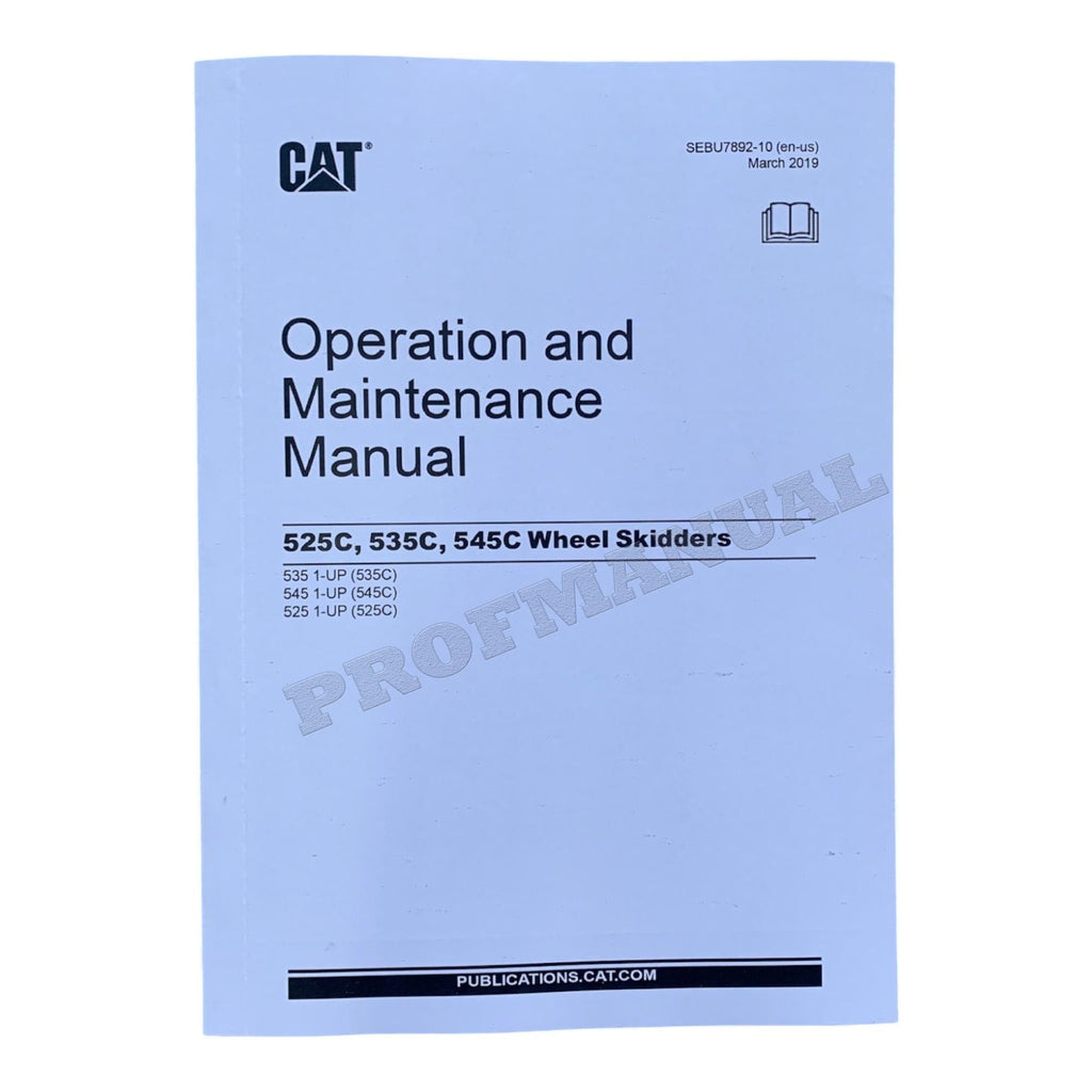 Caterpillar 525C 535C 545C WHEEL Skidder Full Service Manual *Send serial number