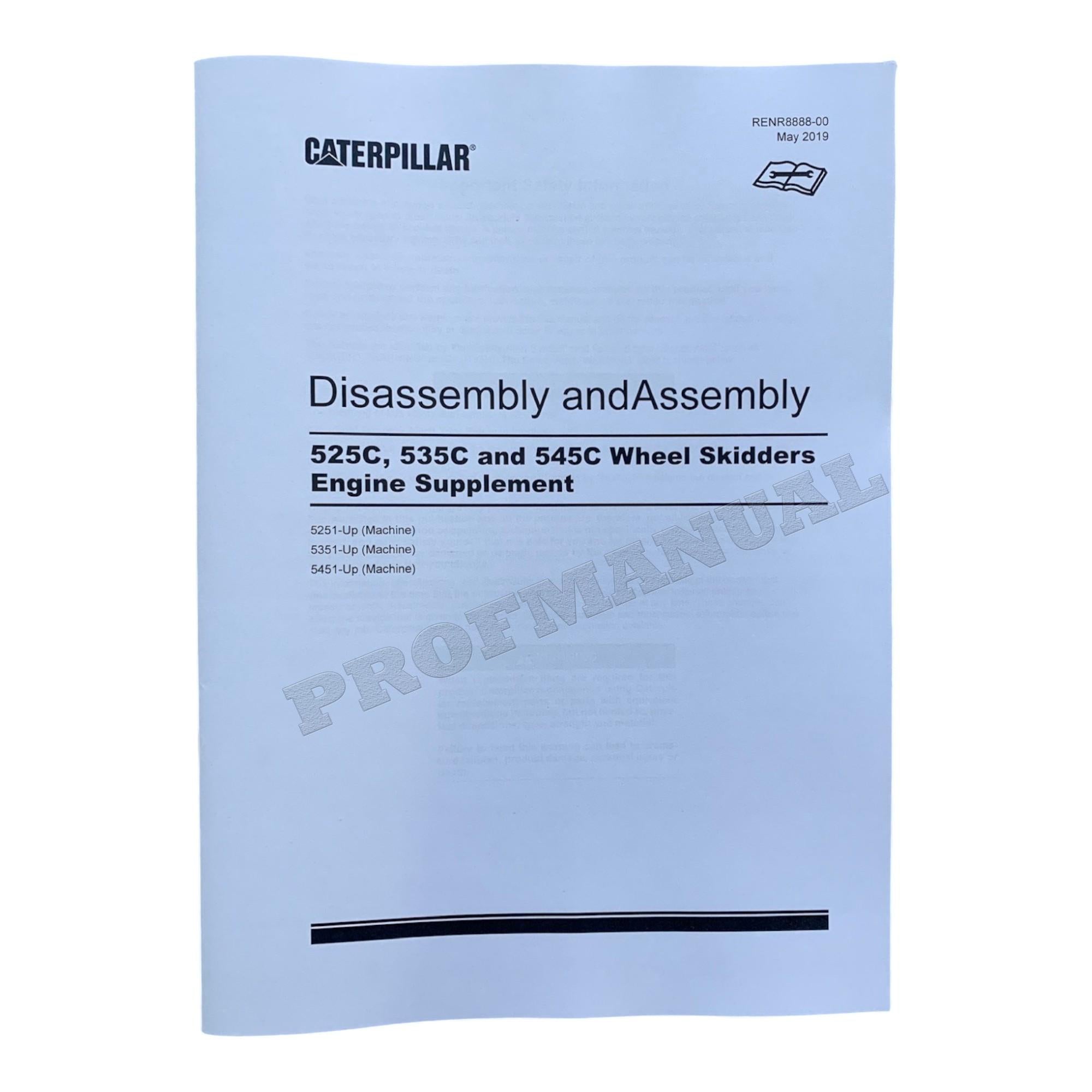 Caterpillar C7 Engine Skidder Disassem Assem Test Adjust Manual SET 5 BOOKS