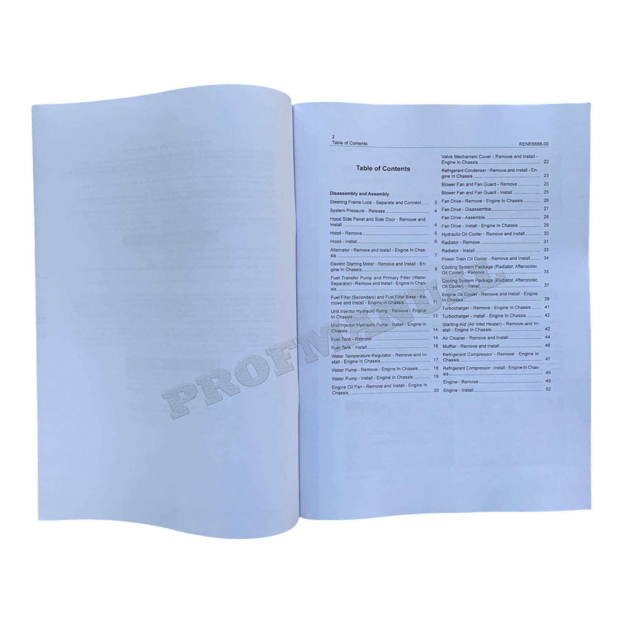 Caterpillar C7 Engine Skidder Disassem Assem Test Adjust Manual SET 5 BOOKS