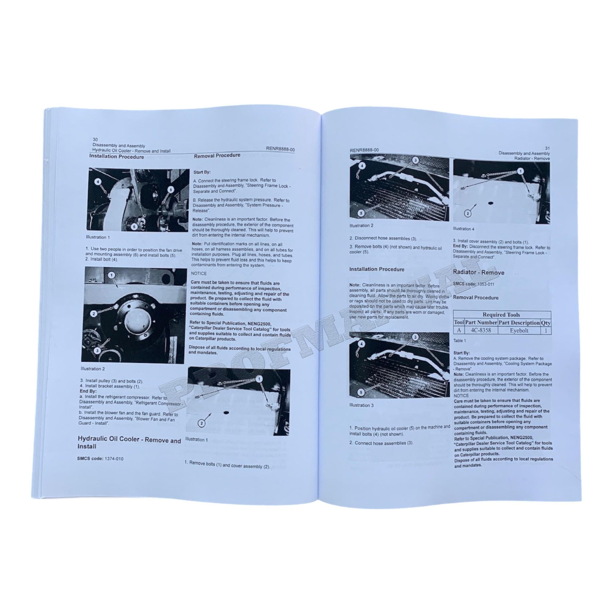 Caterpillar C7 Engine Skidder Disassem Assem Test Adjust Manual SET 5 BOOKS