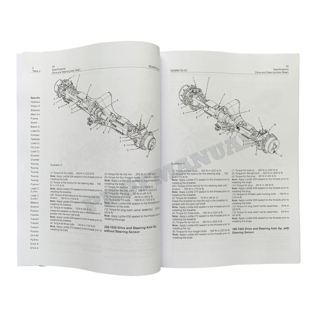 Caterpillar TH350B TH355B TH360B TH460B TH560B TELEHANDLER Full Service Manual