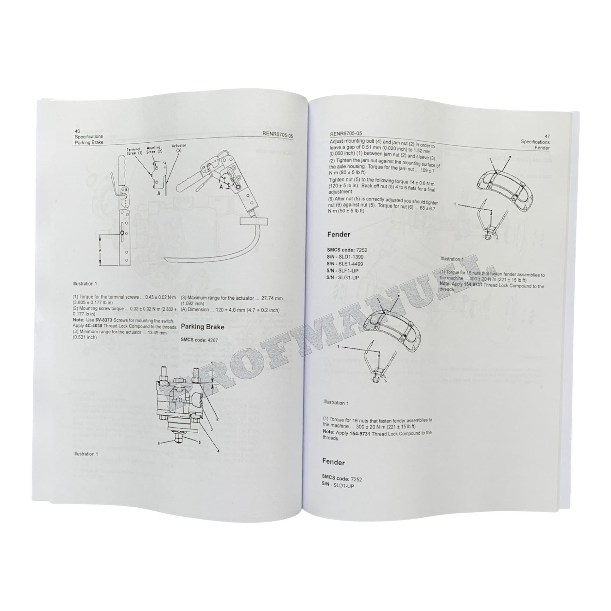 Caterpillar TH350B TH355B TH360B TH460B TH560B TELEHANDLER Full Service Manual