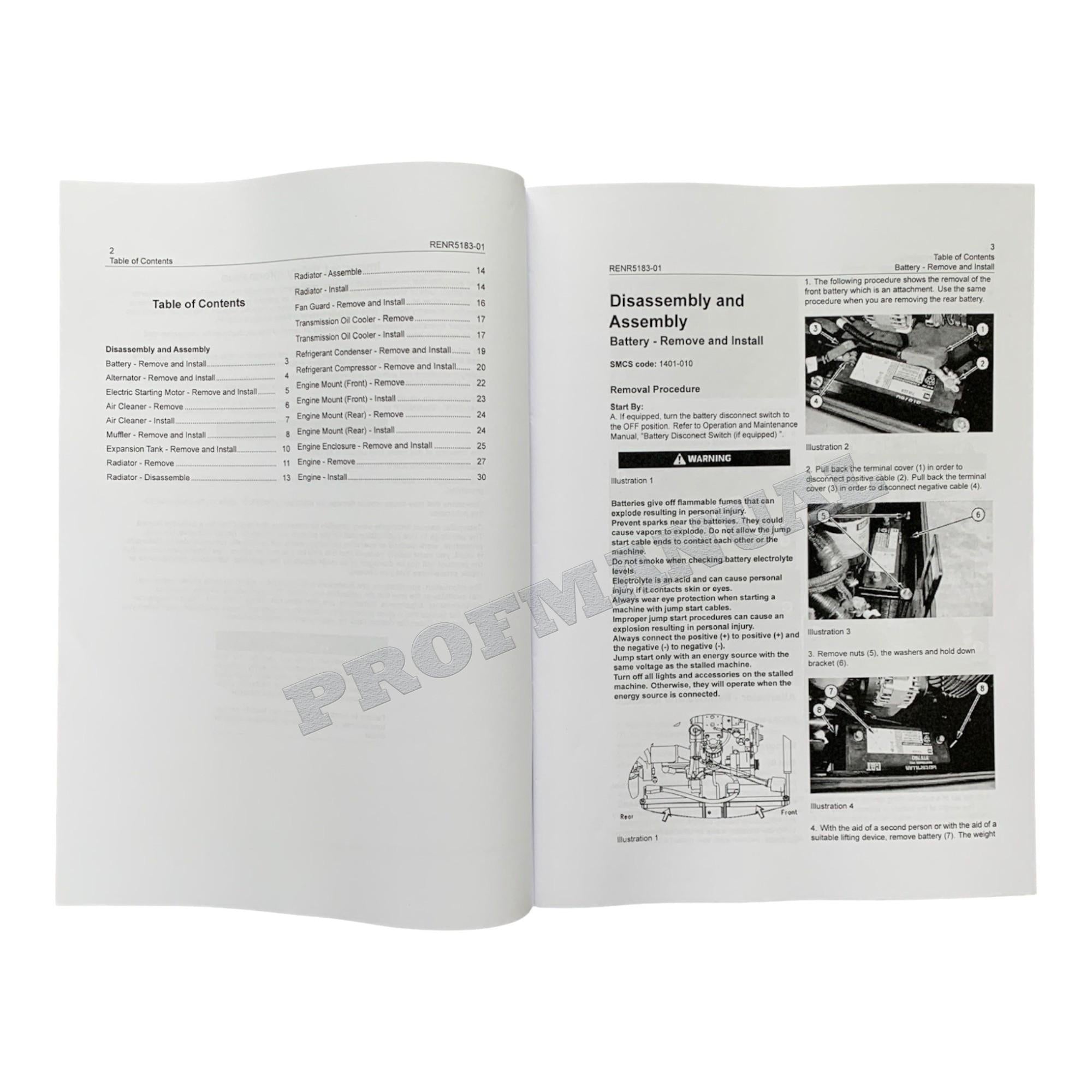Caterpillar TH350B TH355B TH360B TH460B TH560B TELEHANDLER Full Service Manual