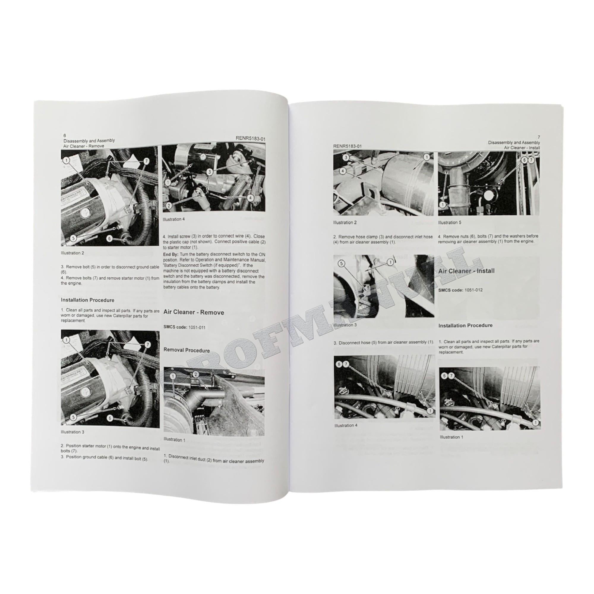 Caterpillar TH350B TH355B TH360B TH460B TH560B TELEHANDLER Full Service Manual
