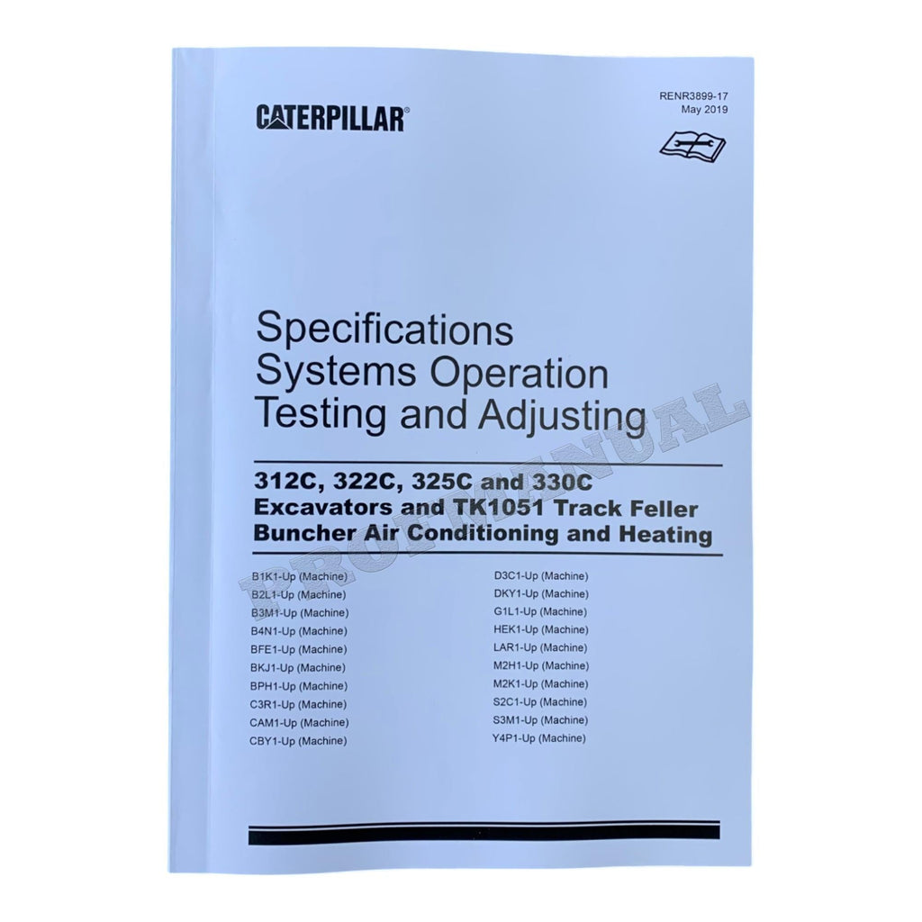 Caterpillar 325C Excavator Full Service Manual 20 books S.N.BFE 1-UP  *Send serial number