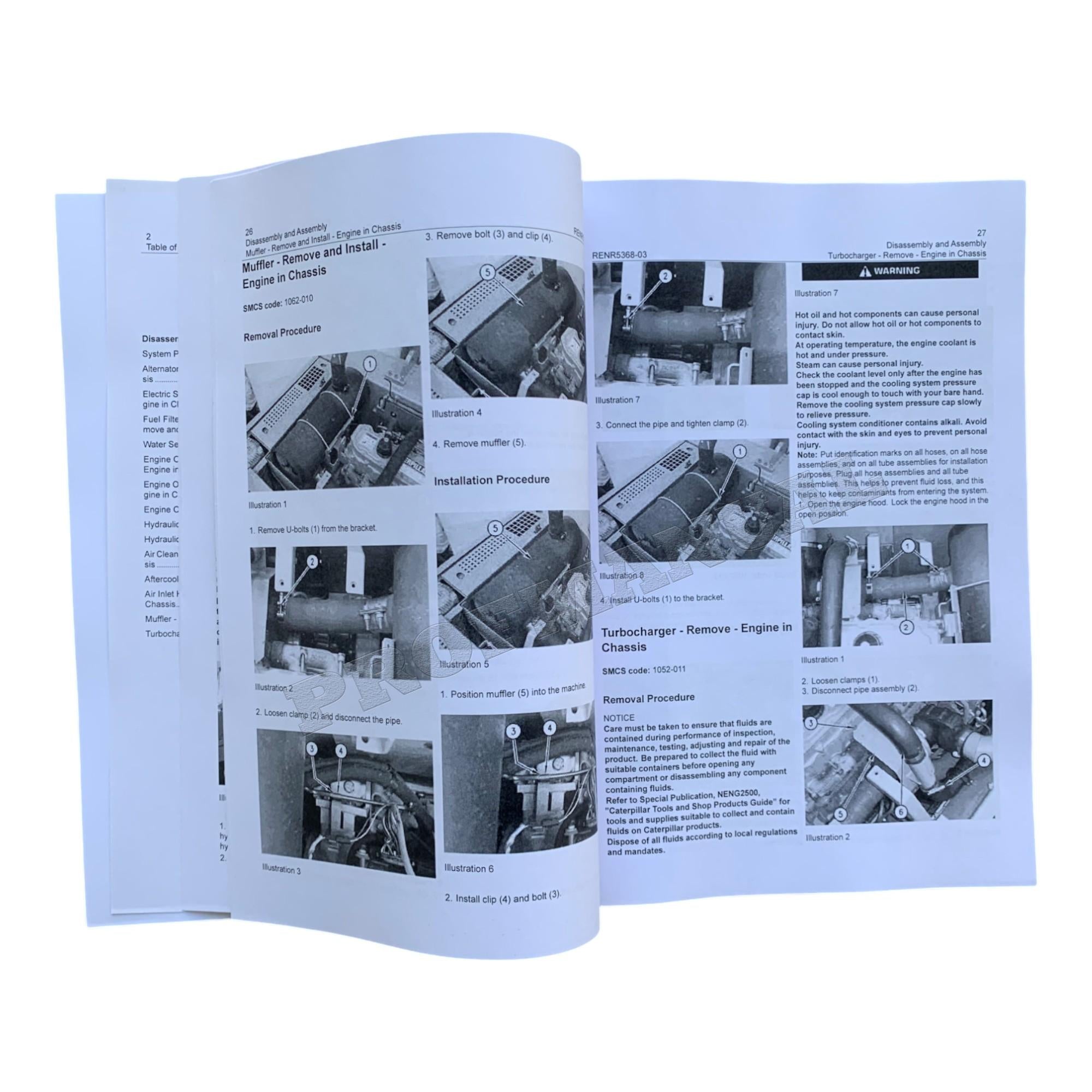 Manual de servicio completo del motor Caterpillar 3126B SNBFE 1-UP *Enviar número de serie
