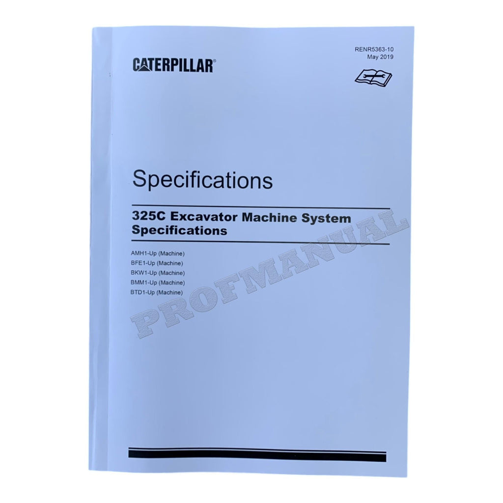Caterpillar 325C Excavator Full Service Manual 20 books S.N.BFE 1-UP  *Send serial number