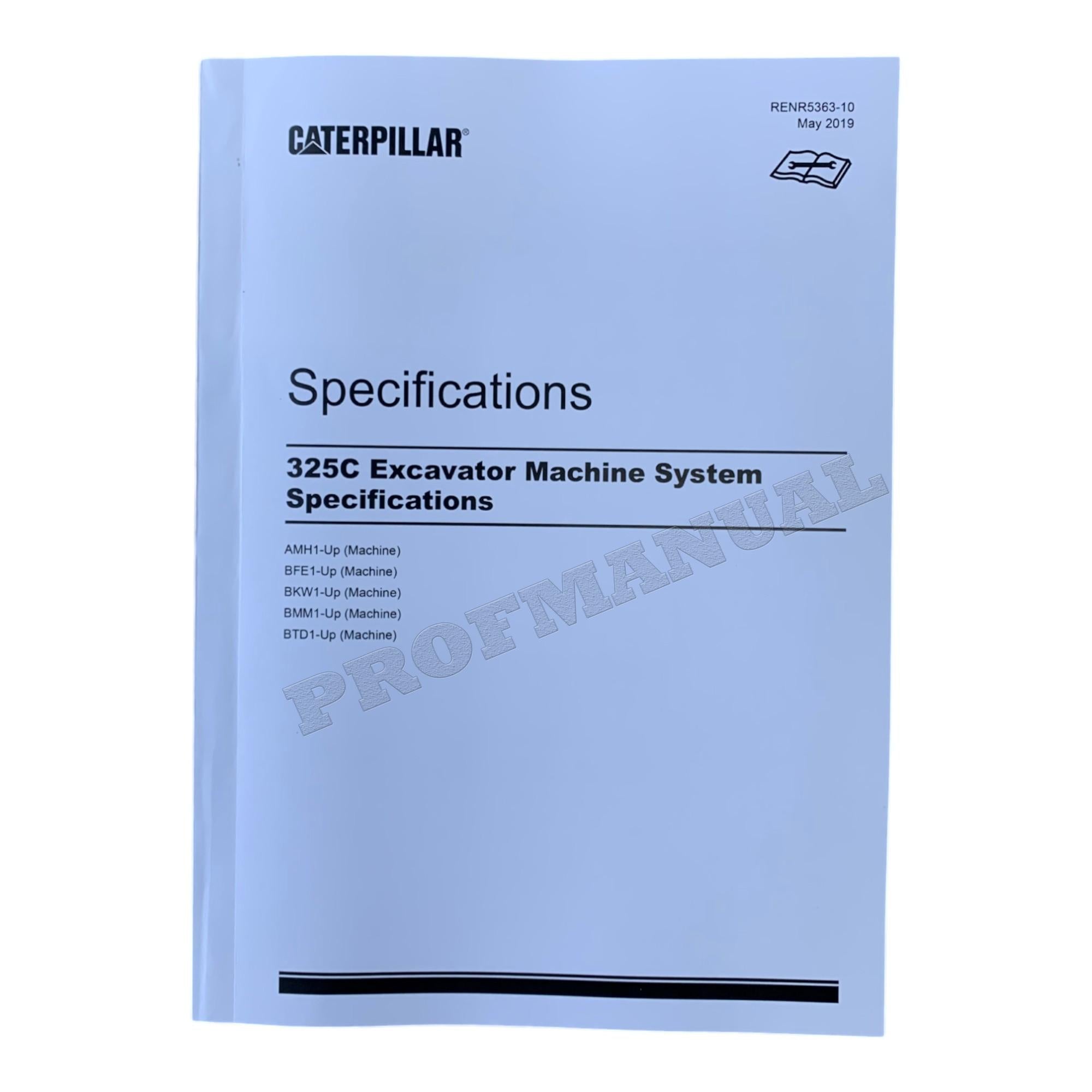Caterpillar 325C Excavator Full Service Manual 20 books S.N.BFE 1-UP  *Send serial number