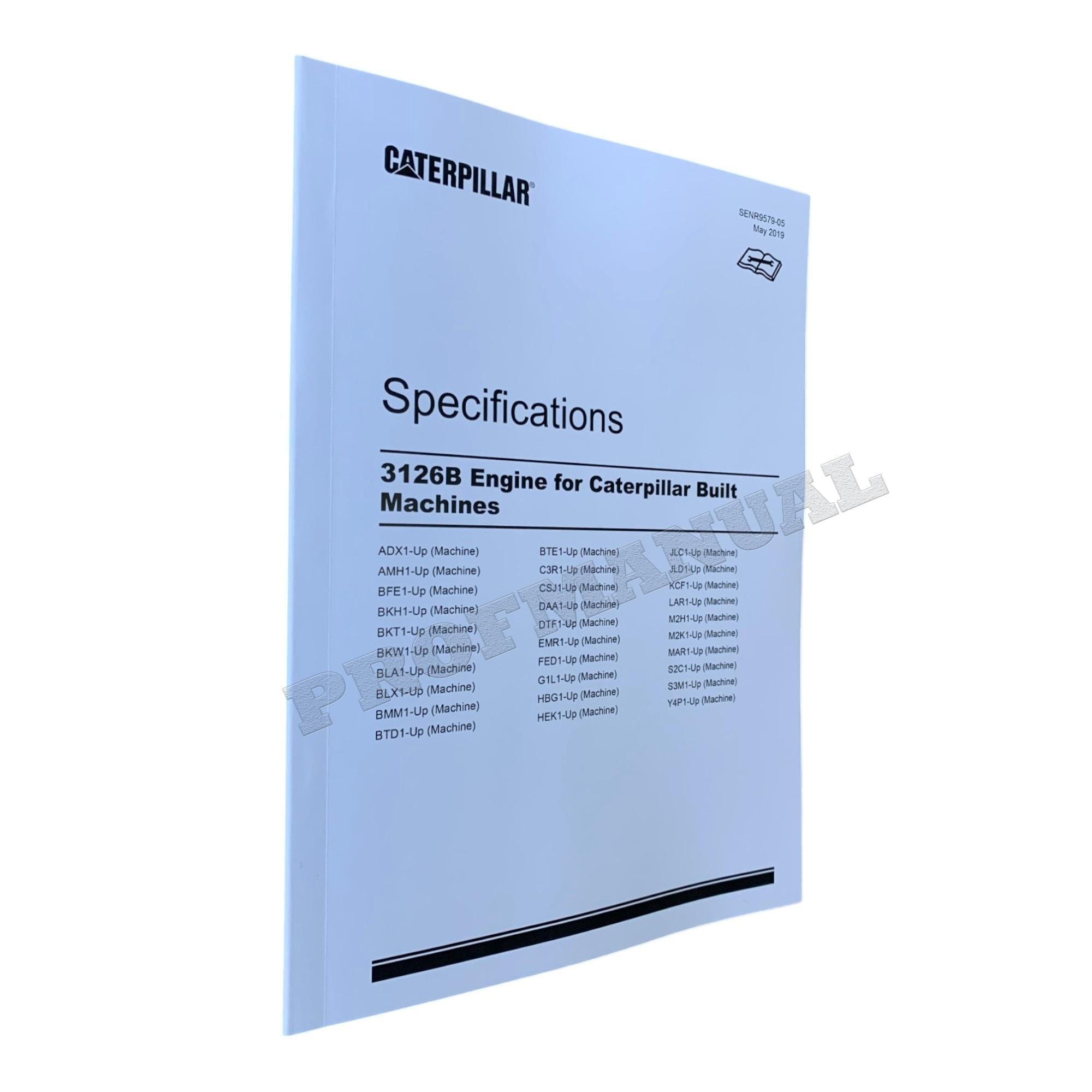 Manual de servicio completo del motor Caterpillar 3126B SNBFE 1-UP *Enviar número de serie