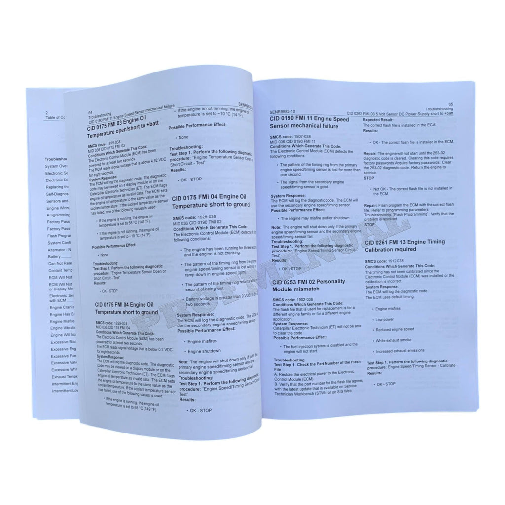 Manual de servicio completo del motor Caterpillar 3126B SNBFE 1-UP *Enviar número de serie