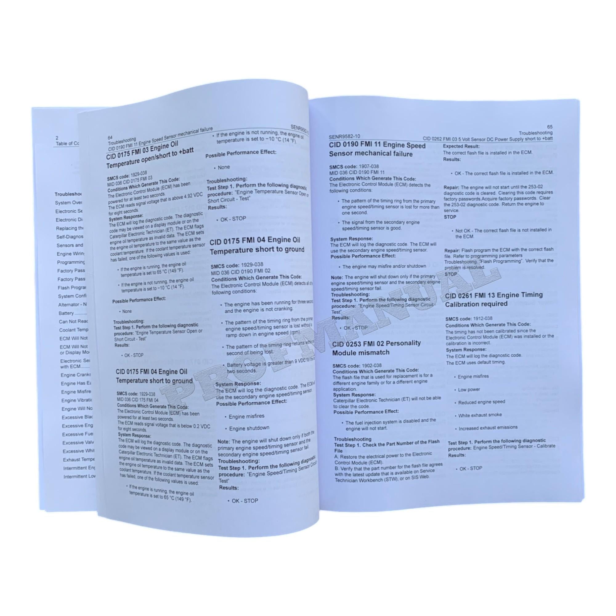 Manual de servicio completo del motor Caterpillar 3126B SNBFE 1-UP *Enviar número de serie