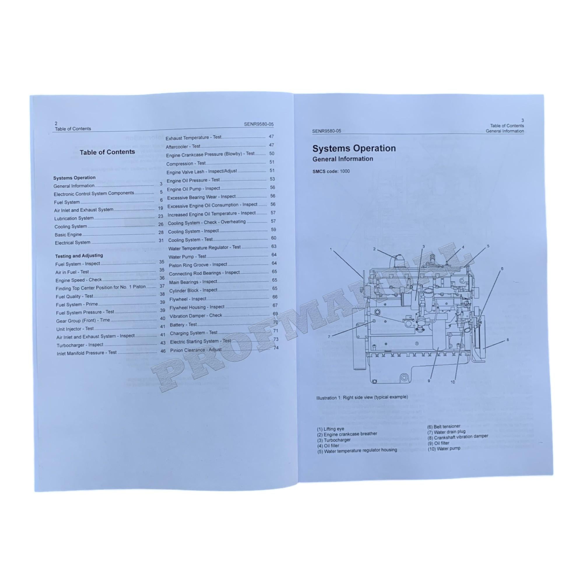 Manual de servicio completo del motor Caterpillar 3126B SNBFE 1-UP *Enviar número de serie