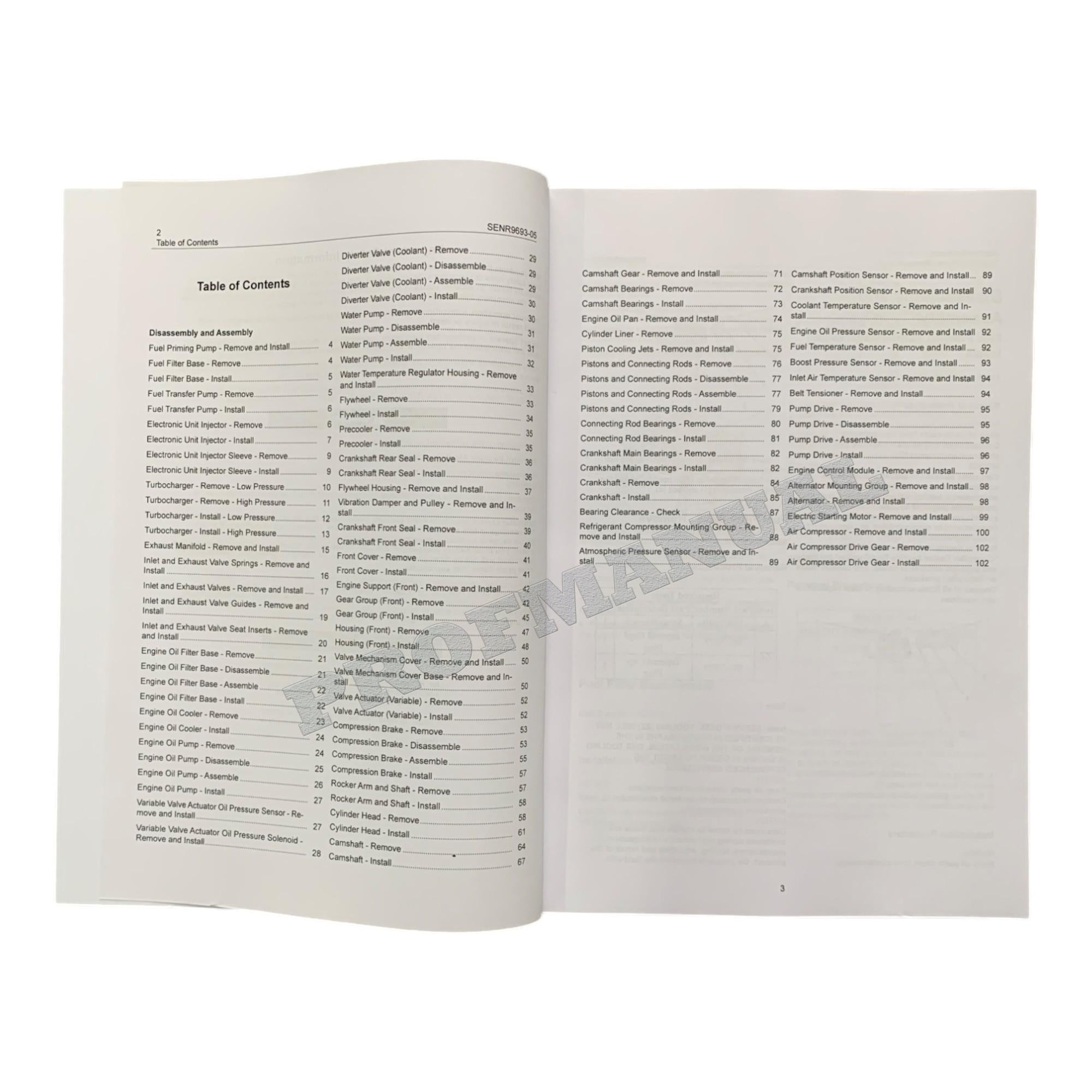 Caterpillar C15 ACERT Engine Full Service Manual BXS1-UP *Send serial number